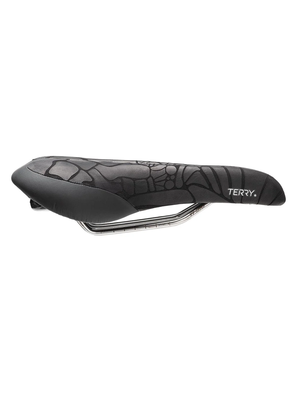 Terry Butterfly Ti Women's Bike Saddle - Comfortable - Textured Leather - Black