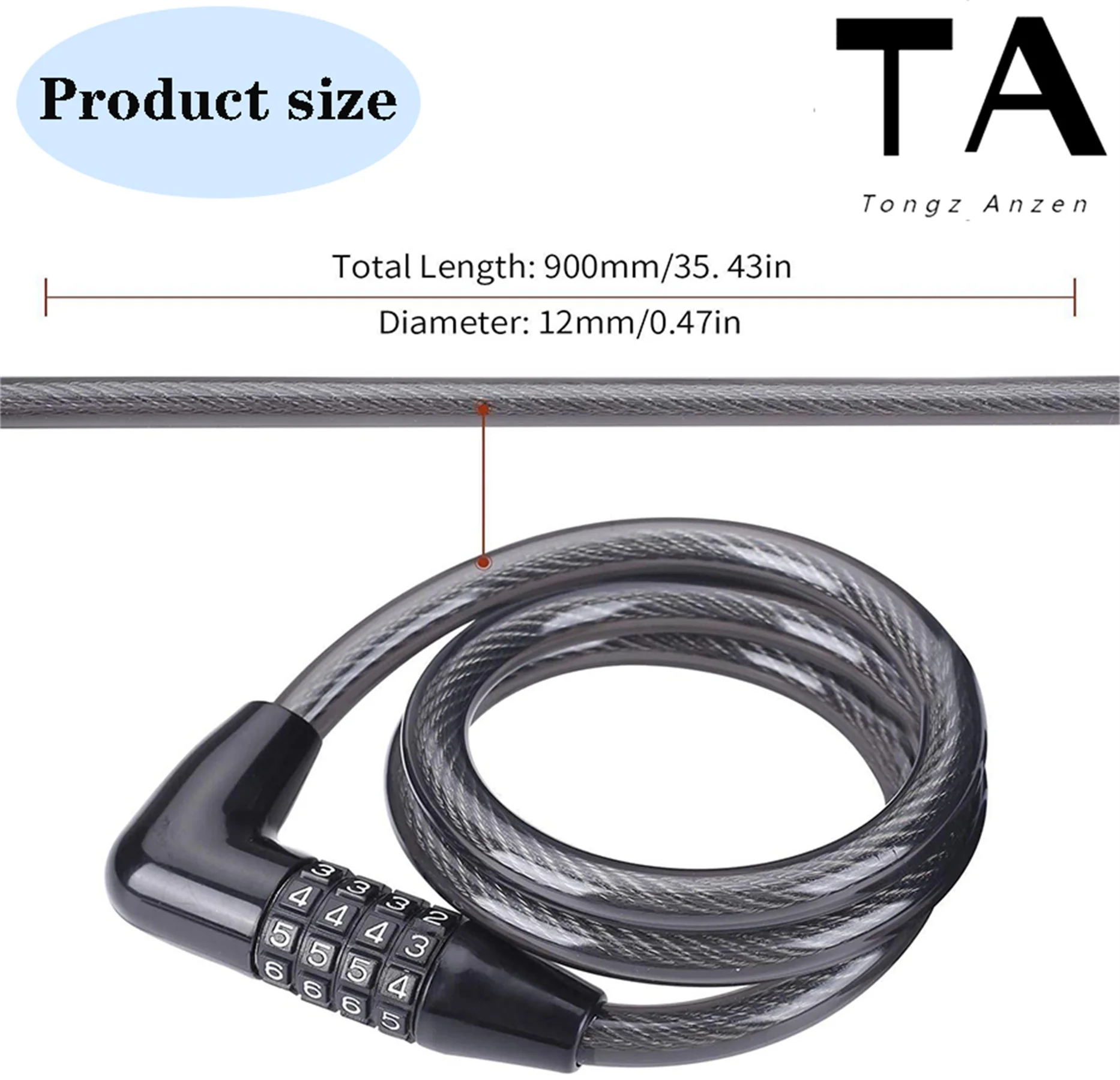 4 Digit Combination Anti-Theft Bike Locks