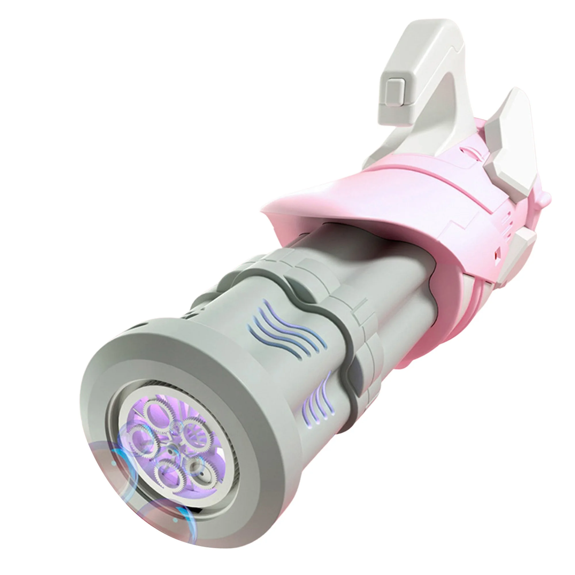 Puloru Gatling Bubble Machine with Realistic Gunshots Sound, Cool Lights