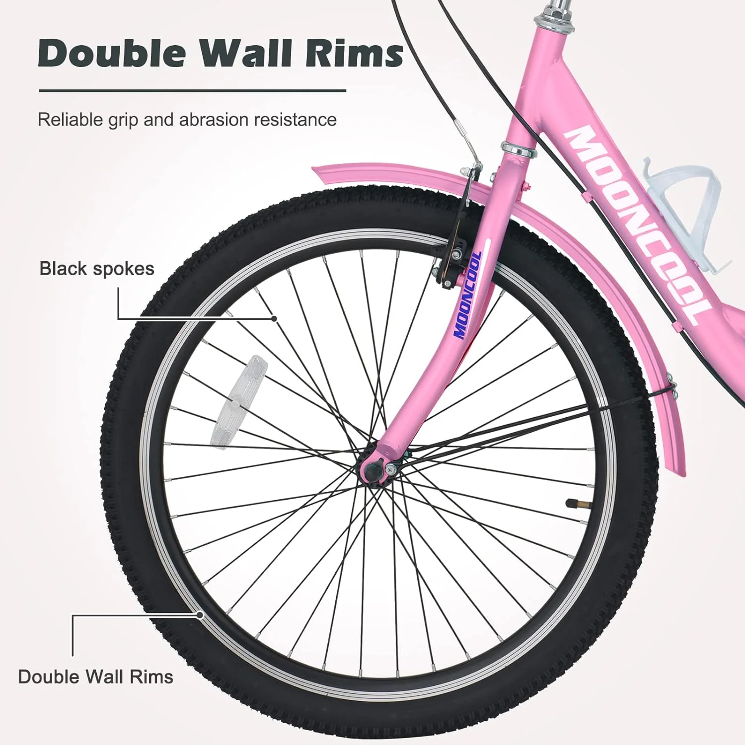 ABORON Adult Tricycle 24 inch, 7 Speed 3 Wheel Bike, Adult Tricycle Trike Cruise Bike with Large Size Basket for Recreation Shopping