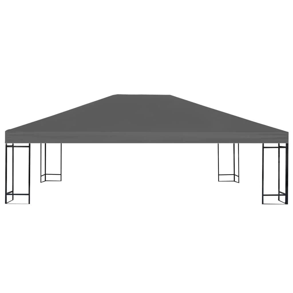 Dcenta 10 x 13 ft Garden Gazebo Top Cover Canopy Sun Shade Replacement Cover Gray for 10' x 10' Party Wedding Tent BBQ Camping Shelter Waterproof Pavilion Cater Outdoor Events