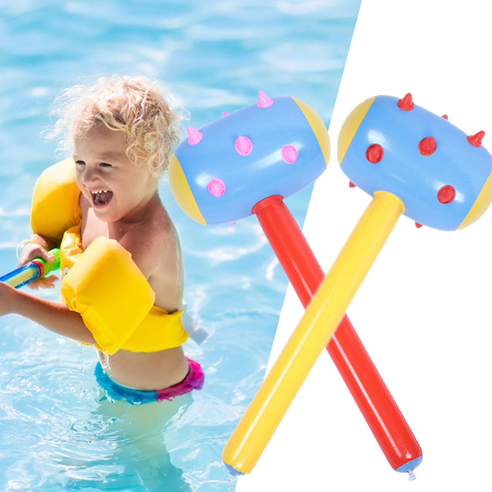 Inflatable Toy Attractive Thickened Fine Airtightness Entertainment PVC Wolf Teeth Hammer Kids Gift