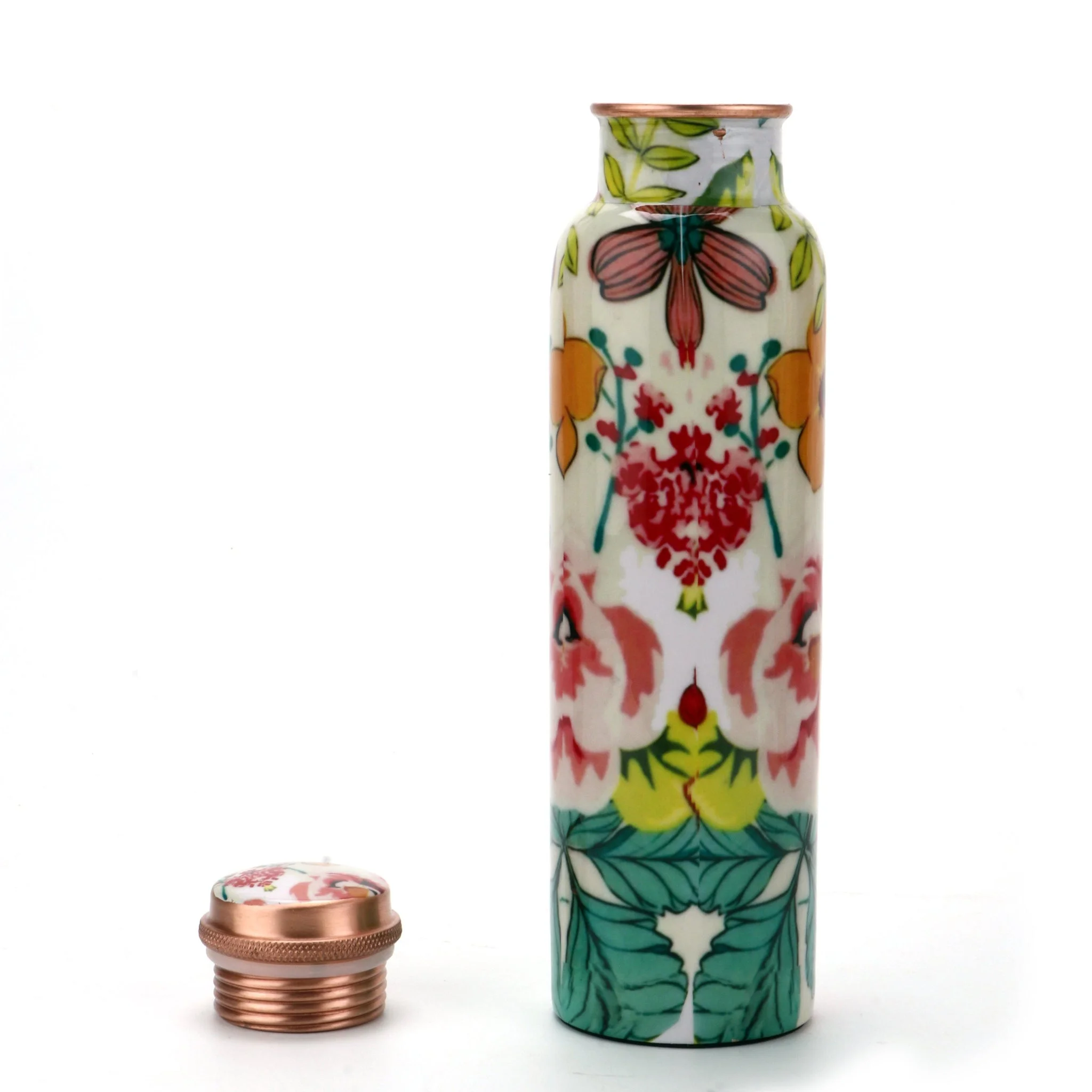 Red Flower Copper Bottle (1L)