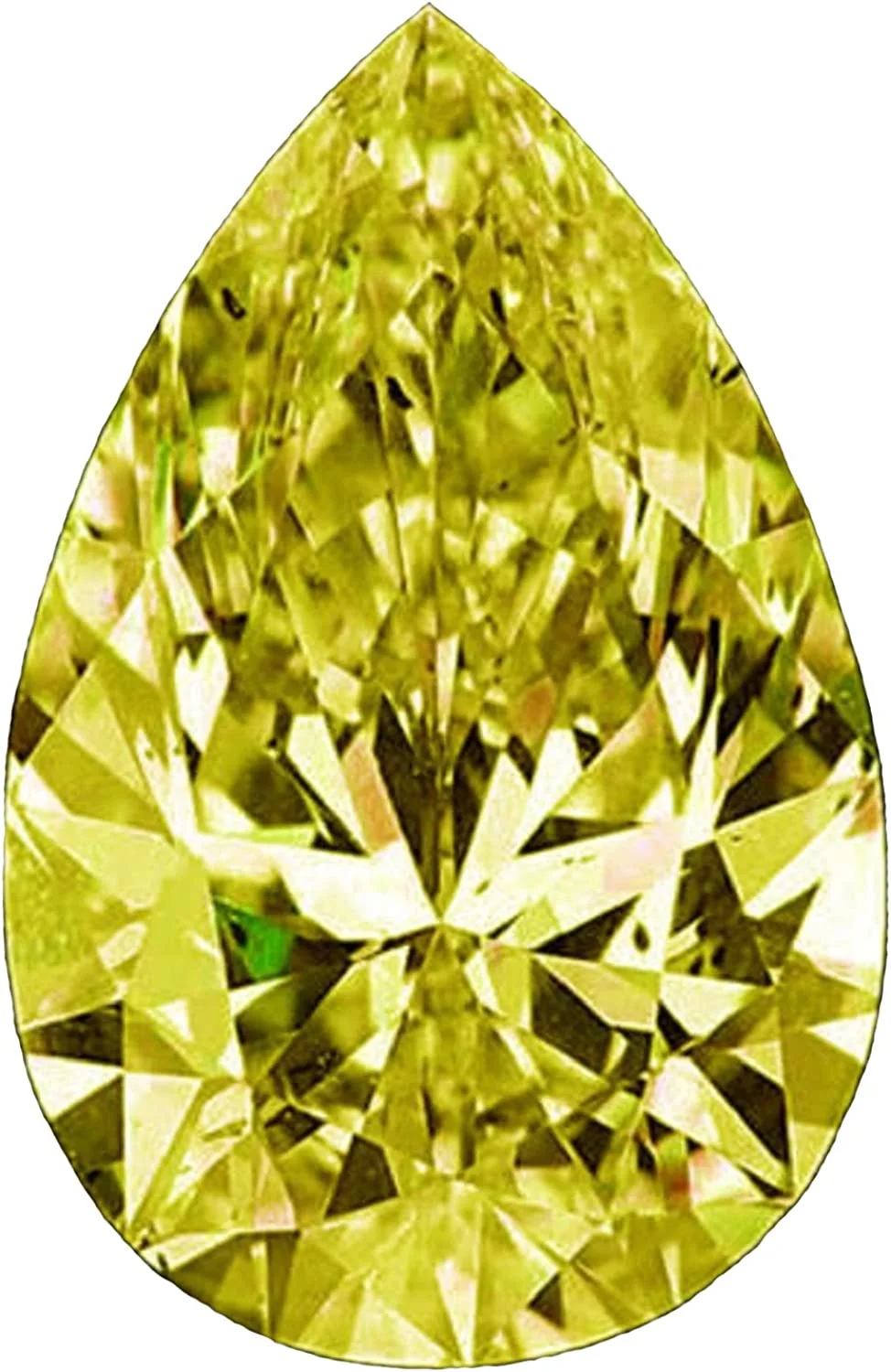 RINGJEWEL 5.83 Ct VVS1 Pear Cut Loose Moissanite Use 4 Pendant/Ring Fancy Canary Yellow Color Stone