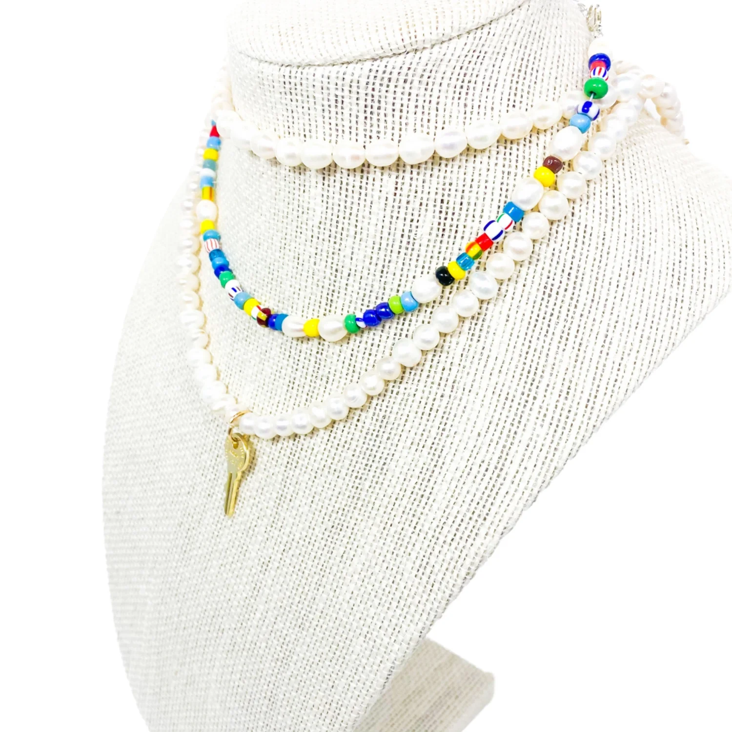 Key to My Heart Pearl Necklace