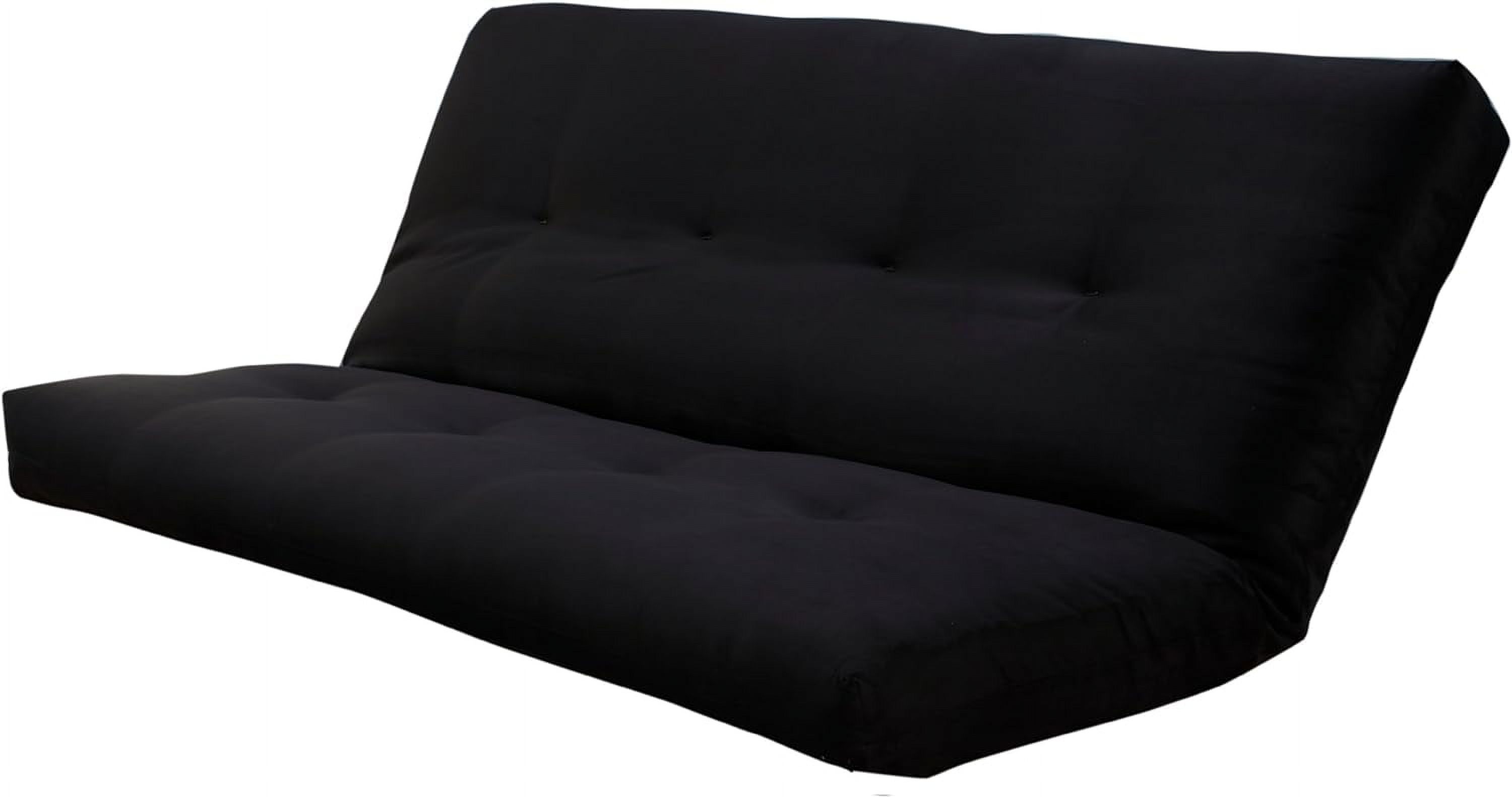 Traditional Suede Fabric Futon Mattress In Black