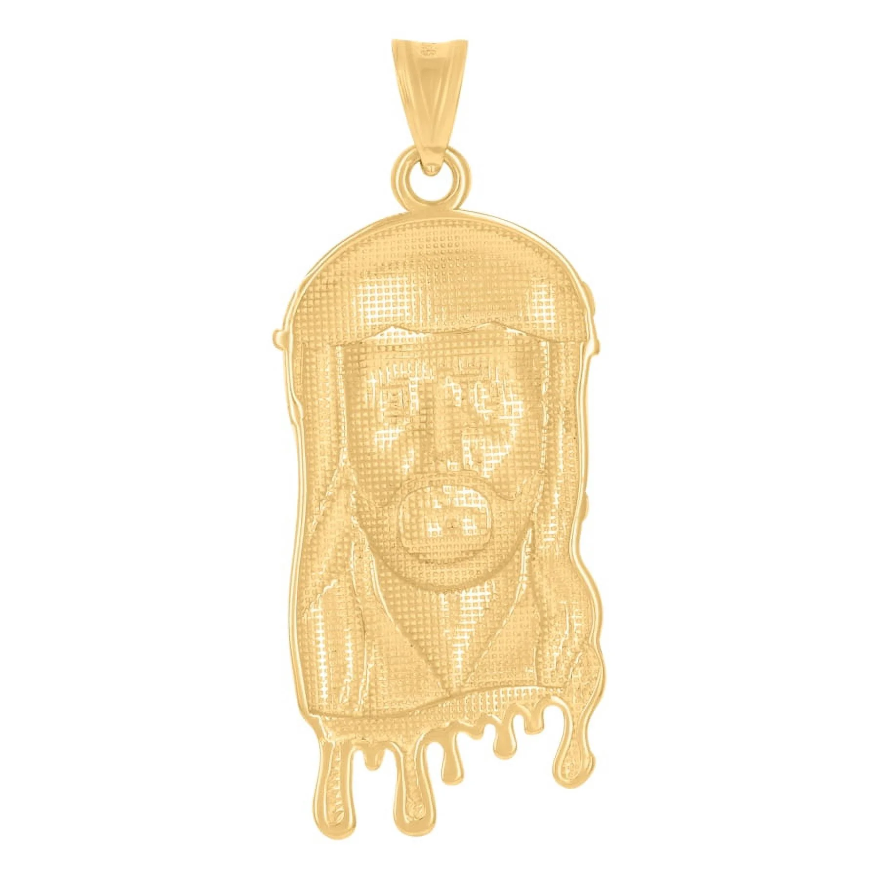 10k Two tone Gold Mens Jesus Religious Dripping Charm Pendant Necklace Measures 48.9x19.2mm Wide Jewelry Gifts for Men