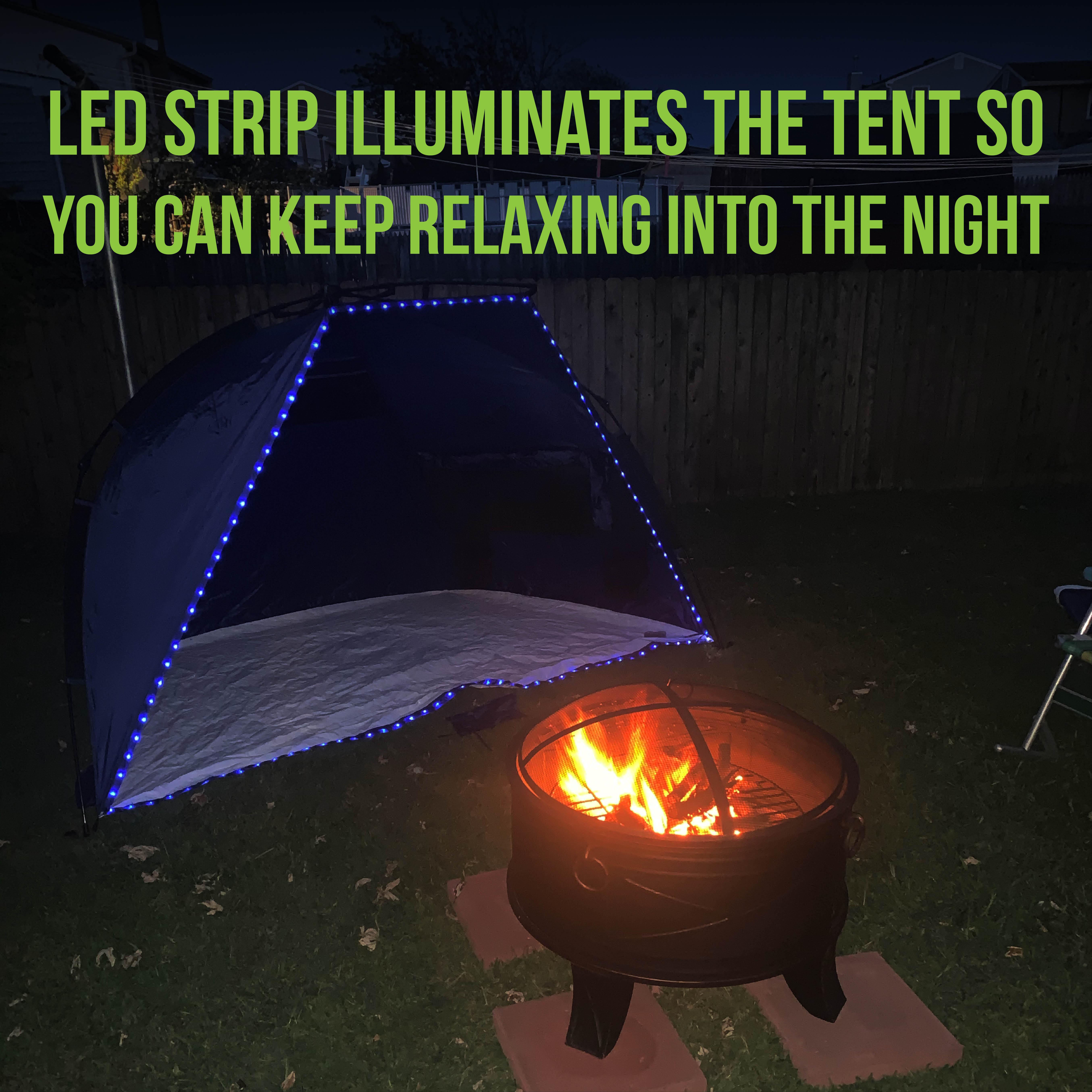 Glow-Nana by Rukket Sports Pop-up LED Beach Tent for All Ages (Blue)