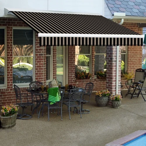 Awntech Destin-LX with Hood Left Motor with Remote Motorized Retractable Awning