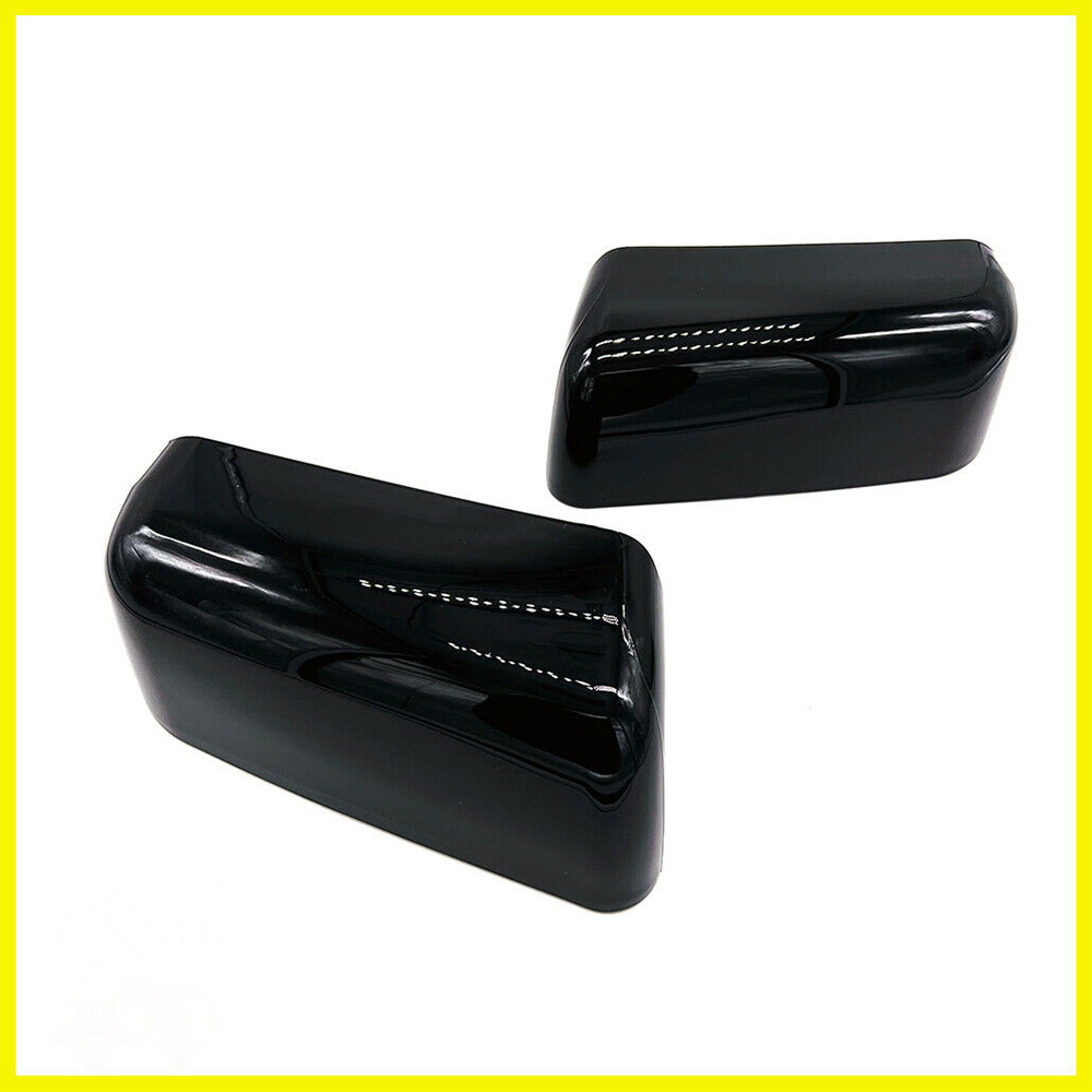2PCS TOP HALF MIRROR COVER TRIM OVERLAY SET FOR 2004-2008 FORD F-150 BLACK