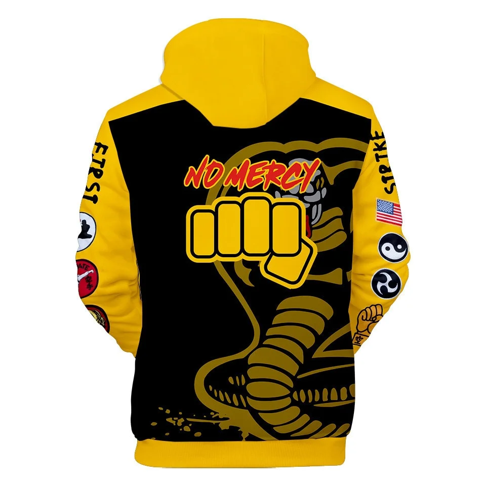 The Karate Kid Cobra Kai Hoodie 3D Print Animation Clothes Cosplay Coat Sweatshirt Hooded Costume