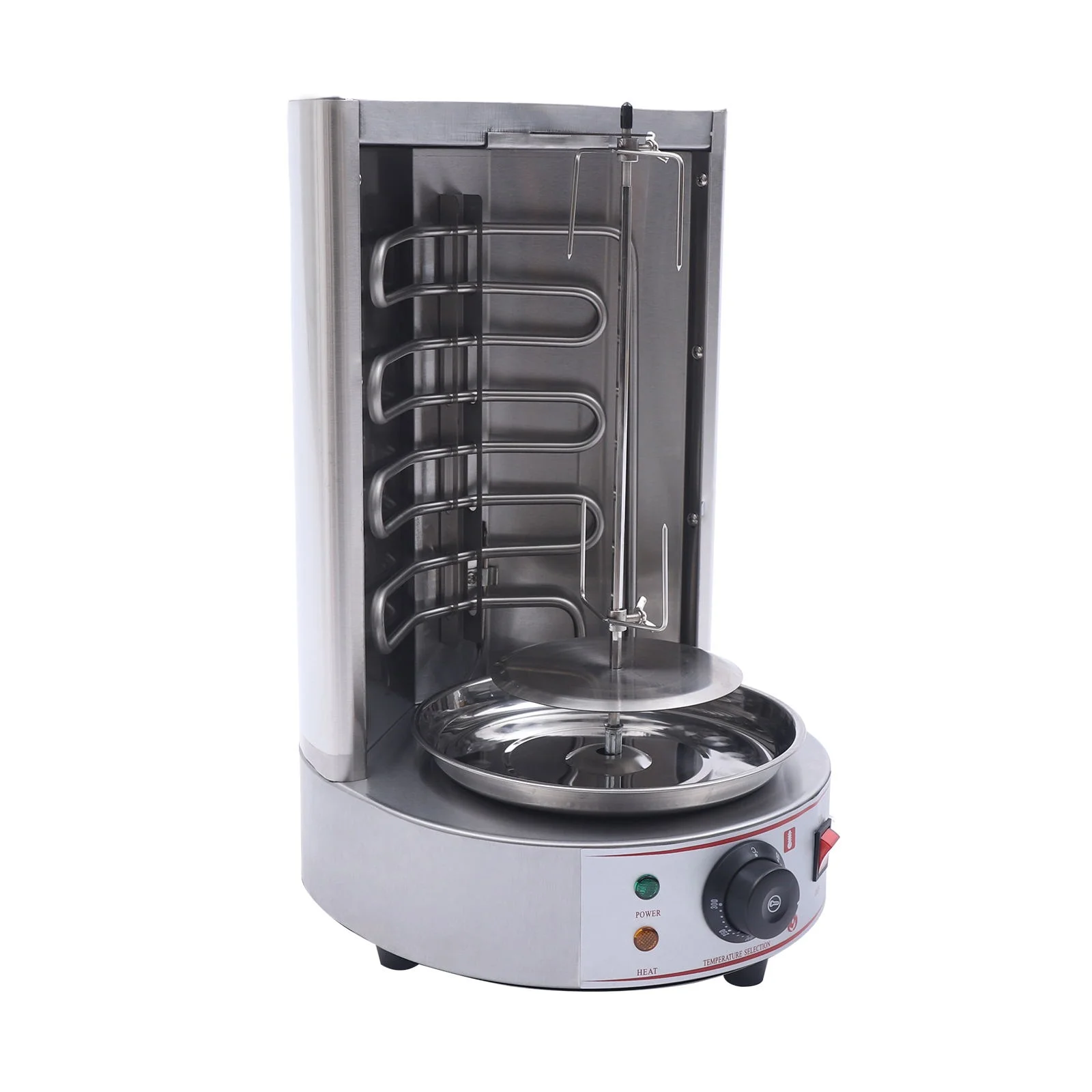 Oukaning 3000W Vertical Broiler Shawarma Machine Kebab Gyro Grill Machine 2 heating pipes