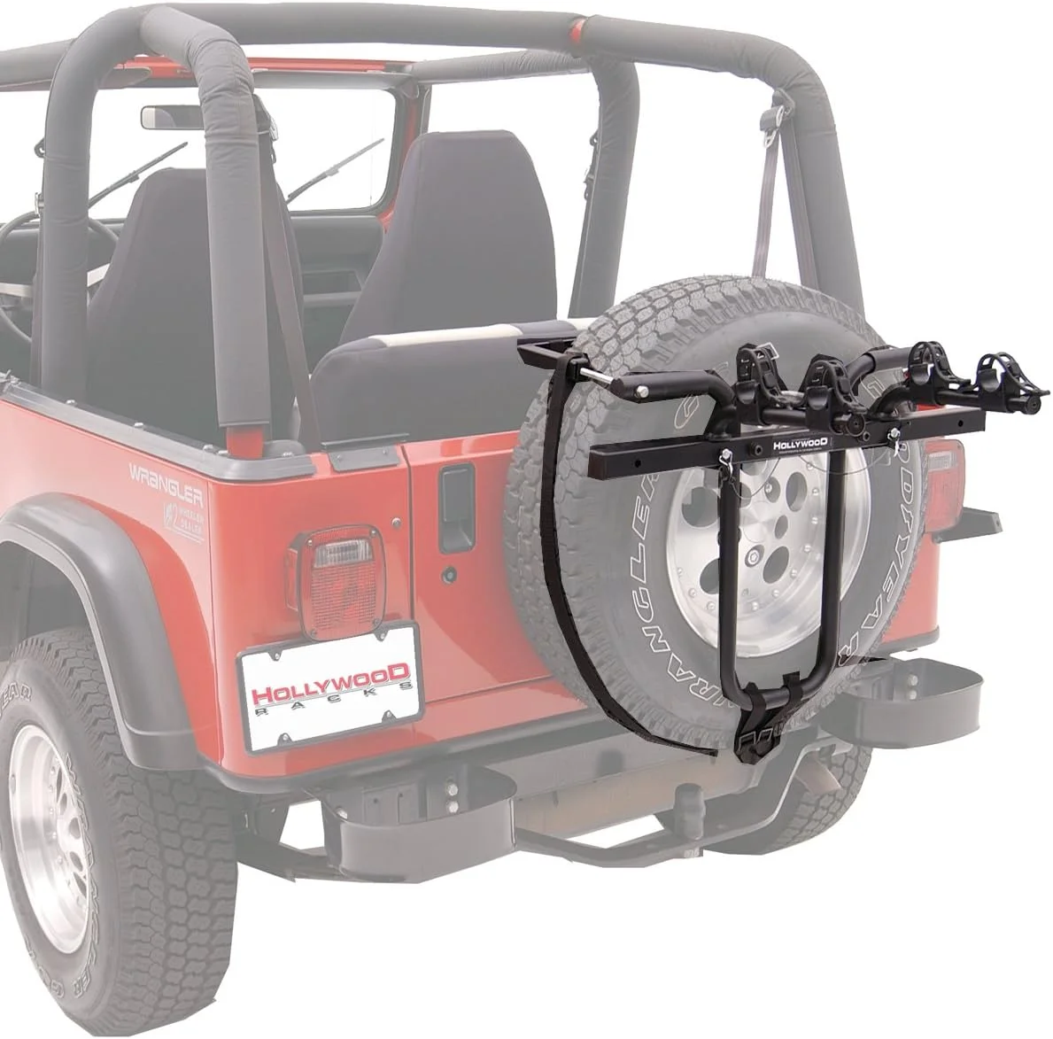 hollywood racks sr1 spare tire rack 2-bike spare tire mount rack