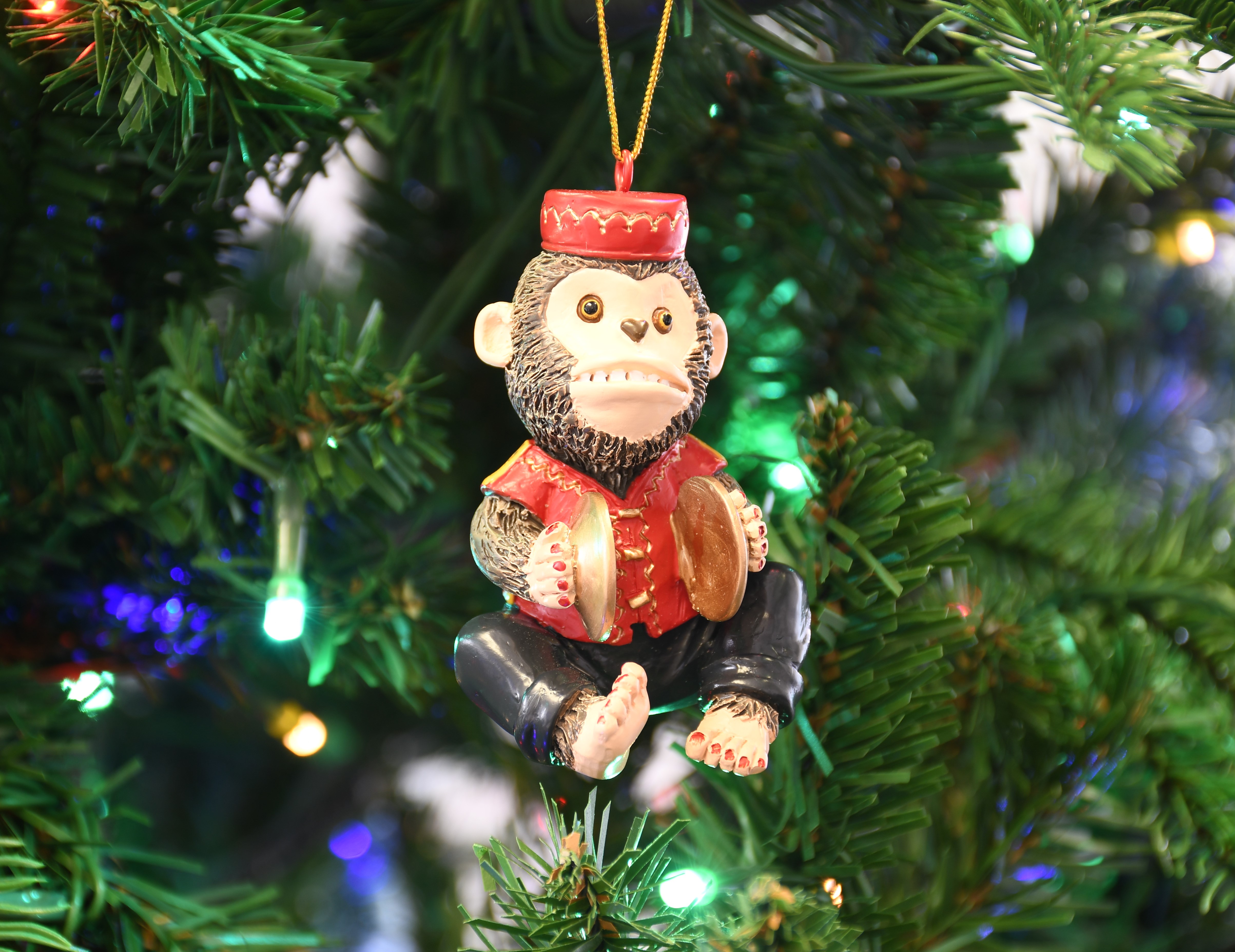 Tree Buddees Retro Wind up Toy Cymbals Monkey Funny Christmas Ornaments