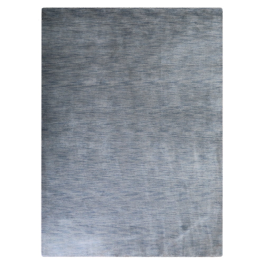 RUGSOTIC CARPETS HAND KNOTTED LOOM WOOL ECO-FRIENDLY AREA RUGS - 3'x5', Rectangle, Light Blue, Plain Solid Design, High Pile Thick Handmade Anti Skid Area Rugs for Living Room, Bed Room (L00111)