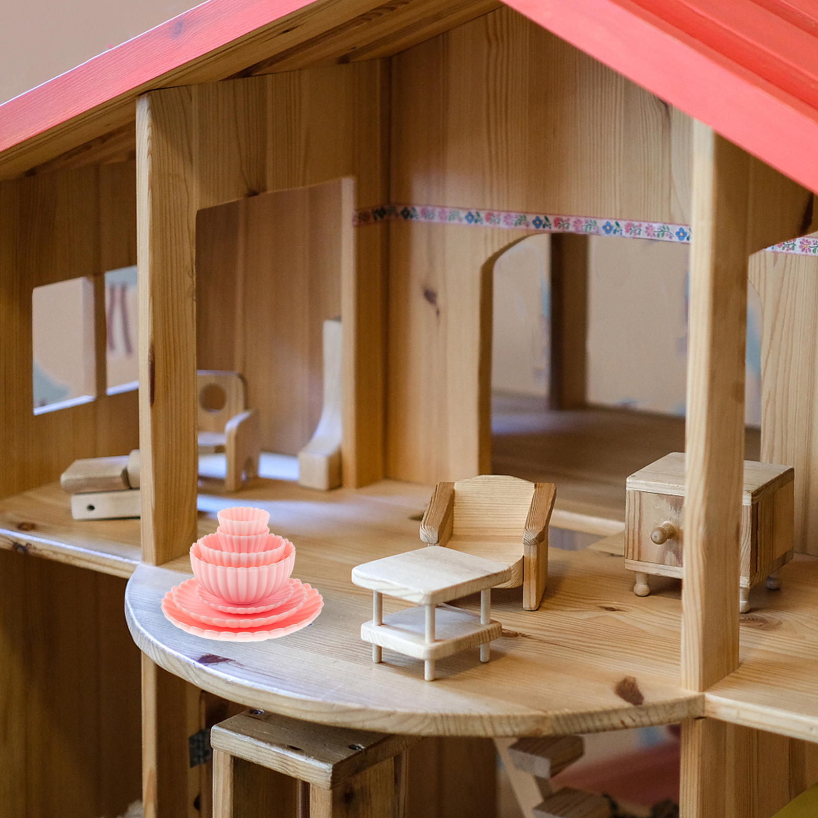 8 Pcs Flatware Creativity Funzies Dollhouse Kitchen Accessories Miniature Doll House Accessories Tiny House Kitchen Utensils Doll House Miniatures Dollhouse Toy Set Doll House Dish Cover Pvc Child