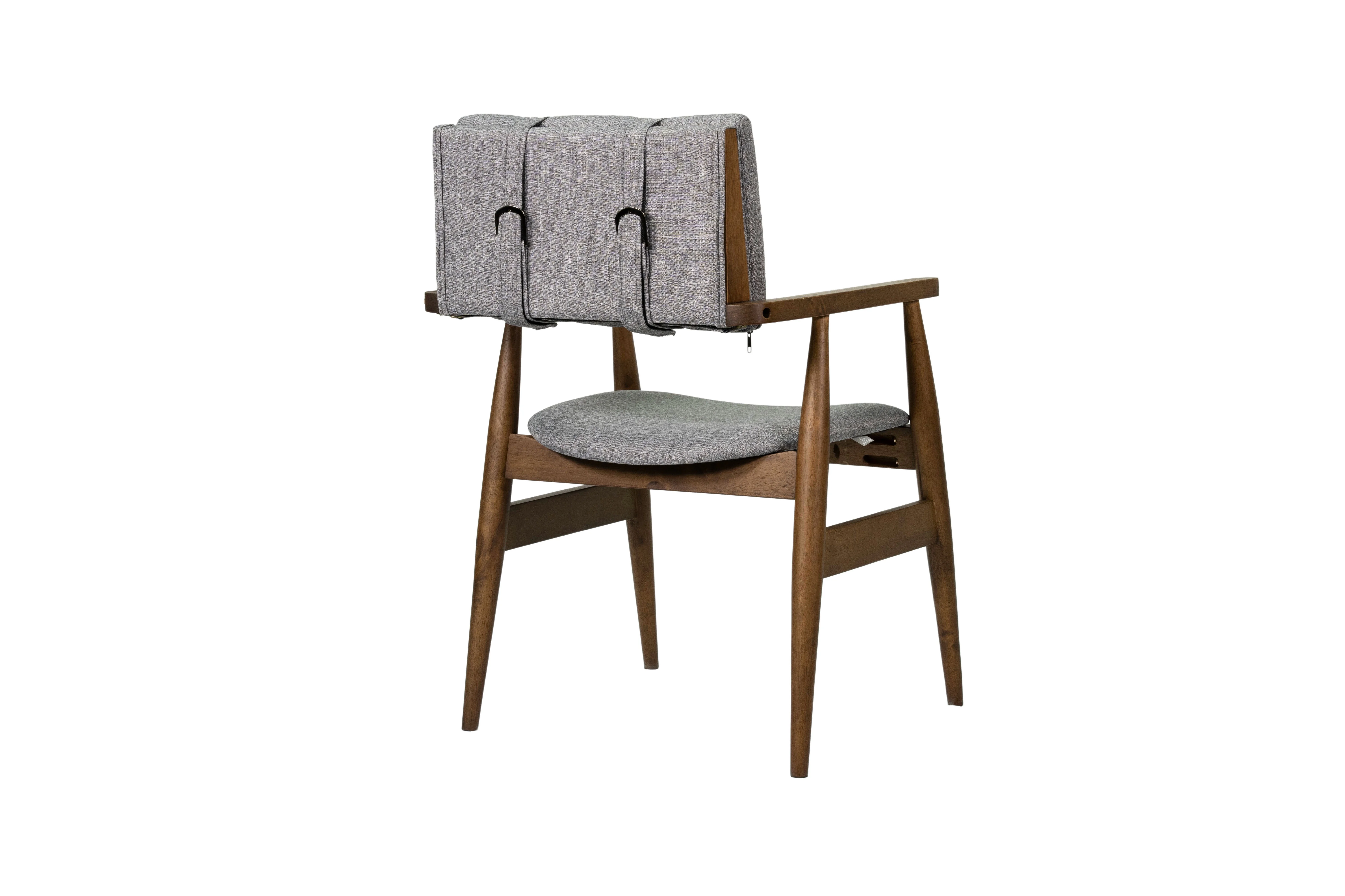 Dco Gray Dining Chairs (Set of 2) Mid Century Modern Solid Wood Kitchen Living Room Multi Purpose Side Chairs