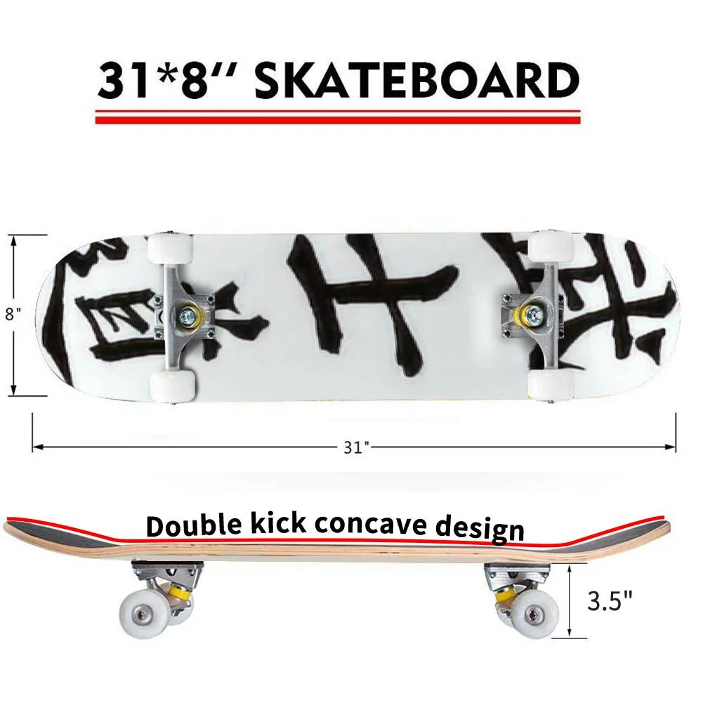 Japanese calligraphy Bushido the way of the warrior the way Outdoor Skateboard Longboards 31