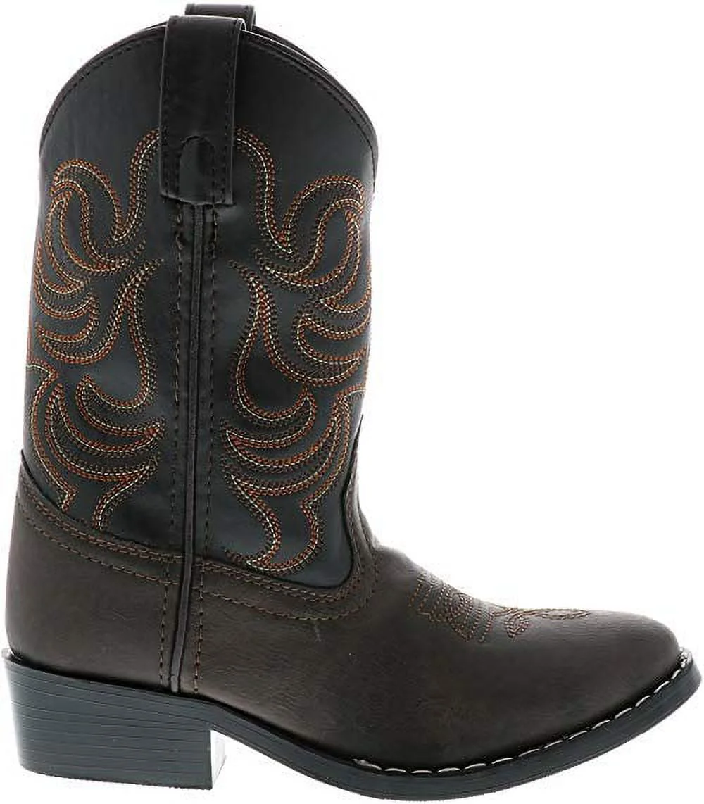 smoky mountain children boys monterey western cowboy boots brown/black, 13m