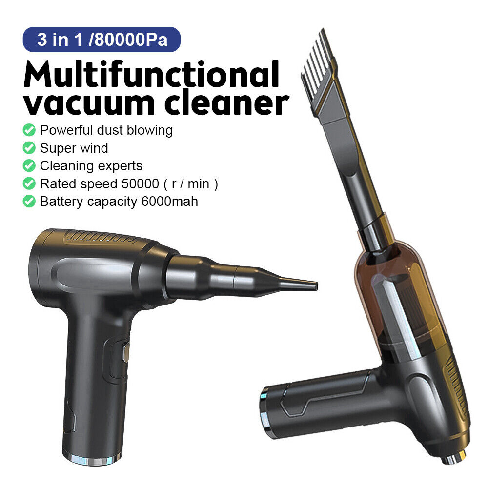 80000PA Cordless Handheld Vacuum Cleaner Mini Portable Home Car Wireless 3 in 1