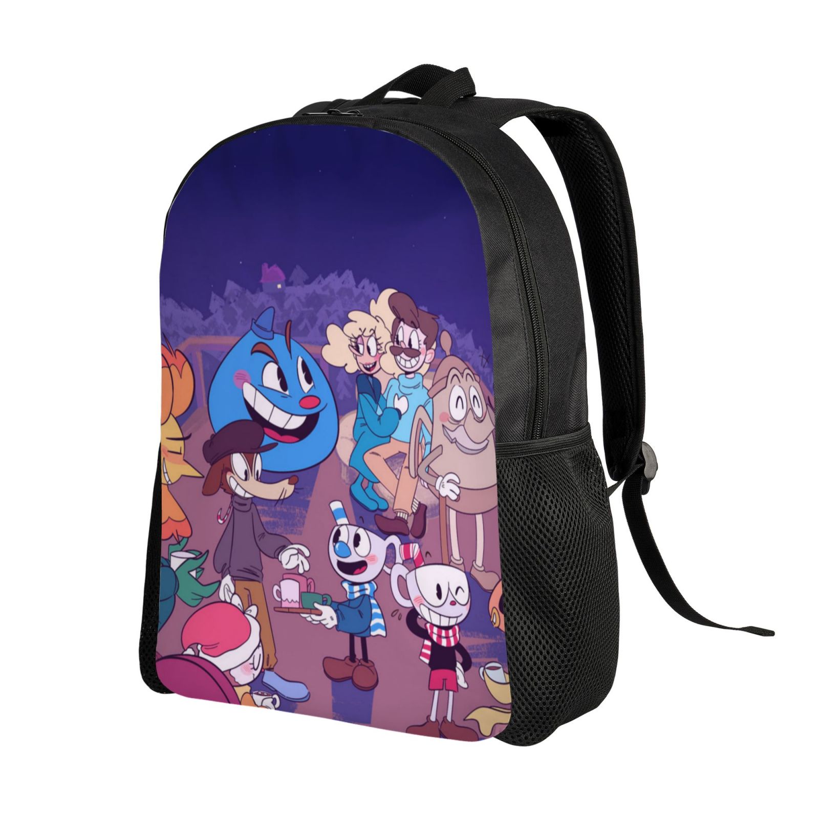 Cuphead Show Mugman Backpack Lightweight Unisex Basic Daypack Bookbag Laptop Satchel Rucksack For Travel School Office Daily