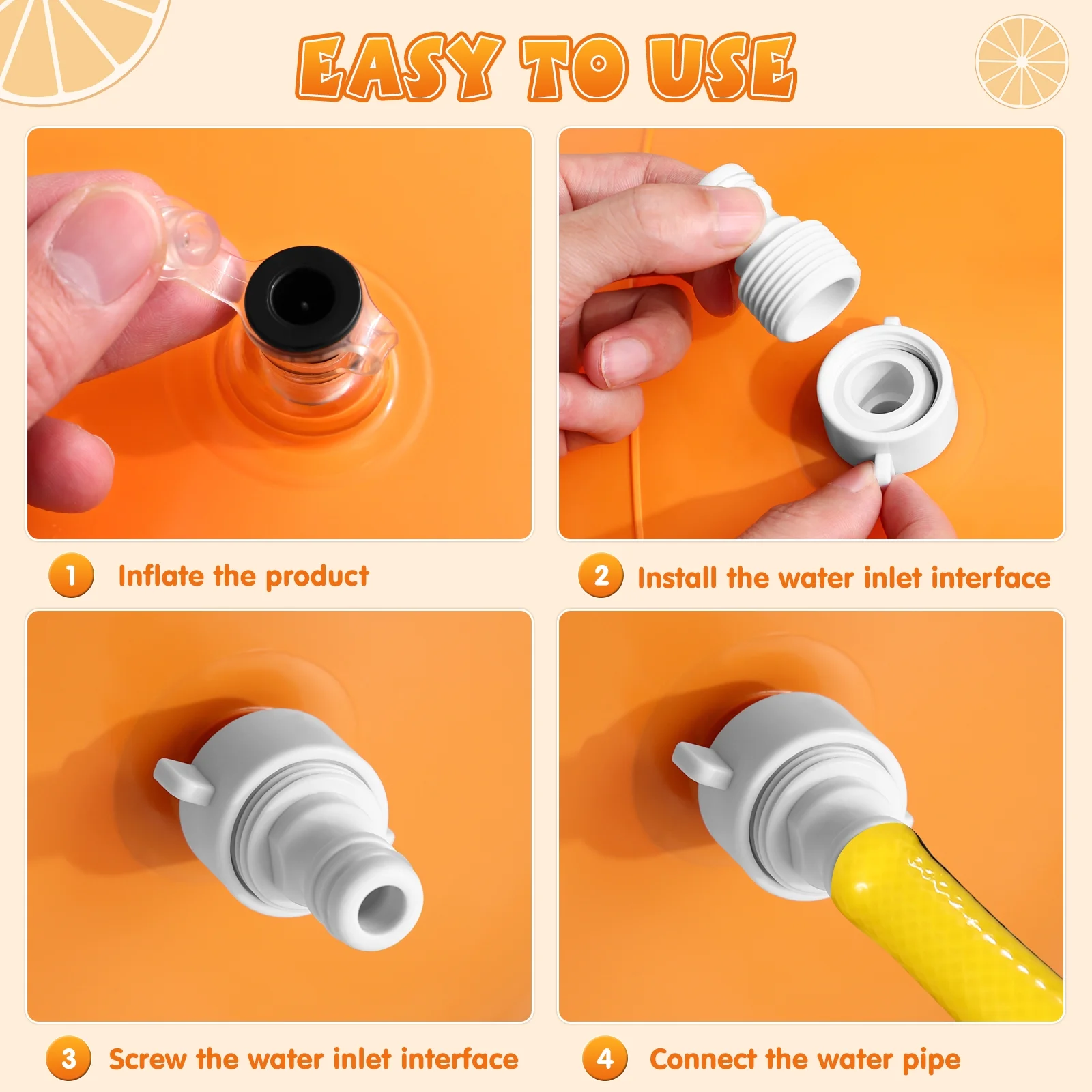 2 Count Beach Ball Sprinkler for Kids Backyard Toys Water Games Inflatable Yard Sprinkler Toddler