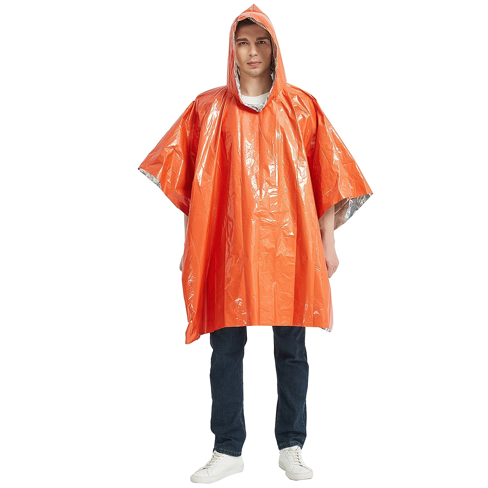 Lixada Outdoor Emergency Survival Gear Waterproof Heat Reflective Thermal Poncho Raincoat with Sleeping Bag and Tent Shelter for Camping Hiking Adventure