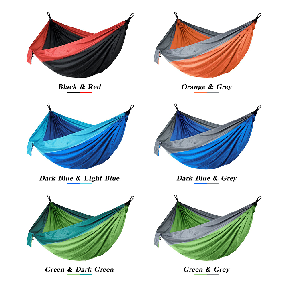 OWSOO Camping Double Hammock for 2 Persons Portable Outdoor Hammock for Hiking Backpacking Traveling Backyard Patio