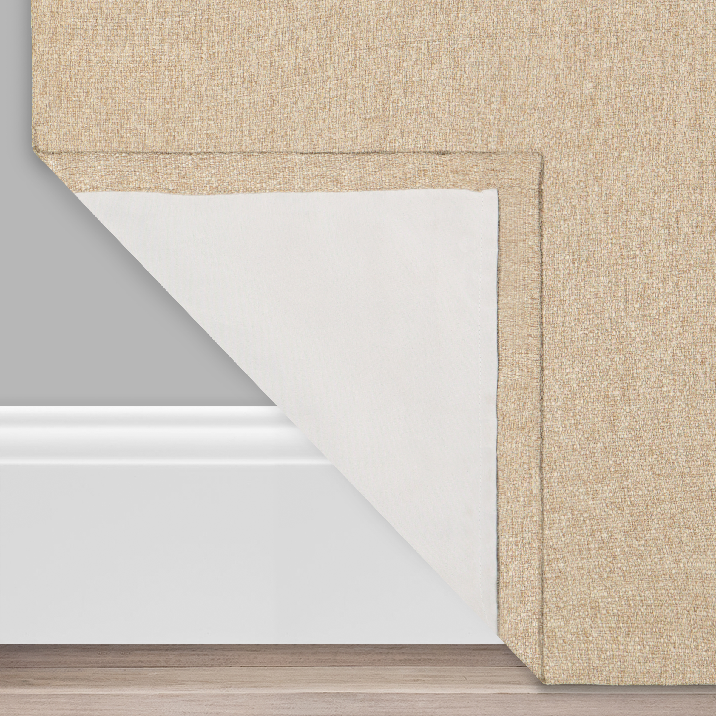 Eclipse Cara Textured Solid Absolute Zero 100% Blackout Grommet Top Window Curtain Panel, Mocha Brown, 40x84