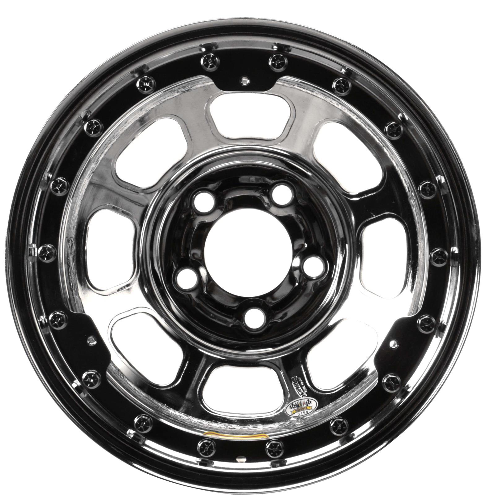 Bassett 15x8 D-Hole Beadlock Wheel, 5 on 5 Bolt Pattern, Wissota