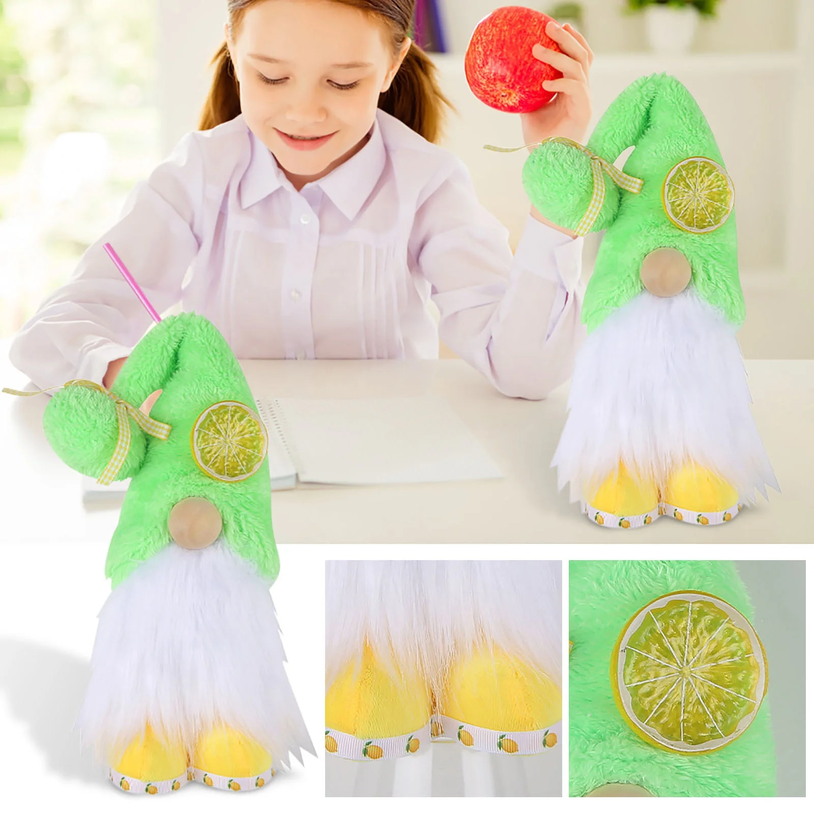 Summer Lemon Doll High Hat Plush Dwarf Doll Faceless Old Man Standing