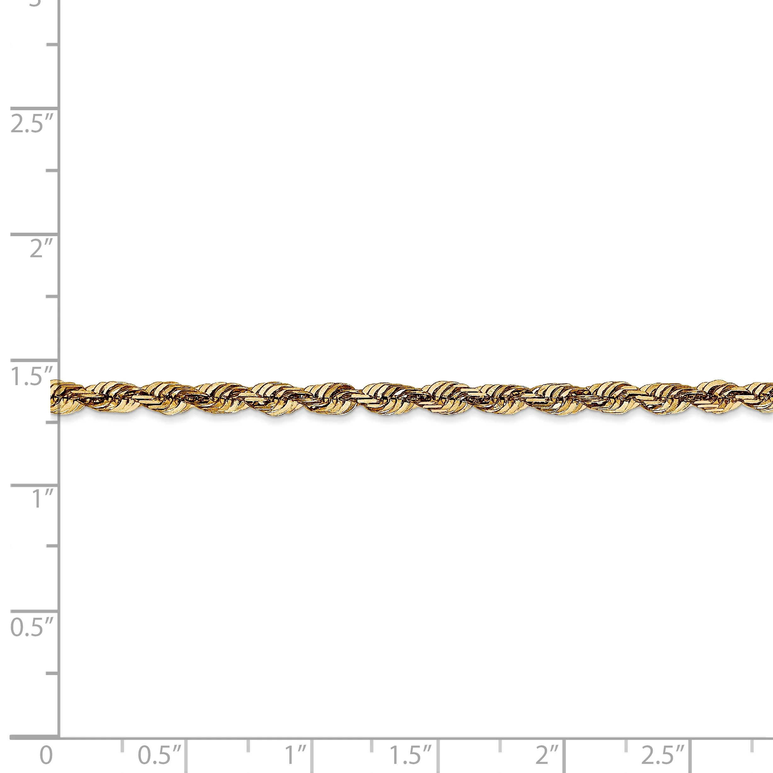 Beautiful 14k 4mm D/C Extra-Light Rope Chain