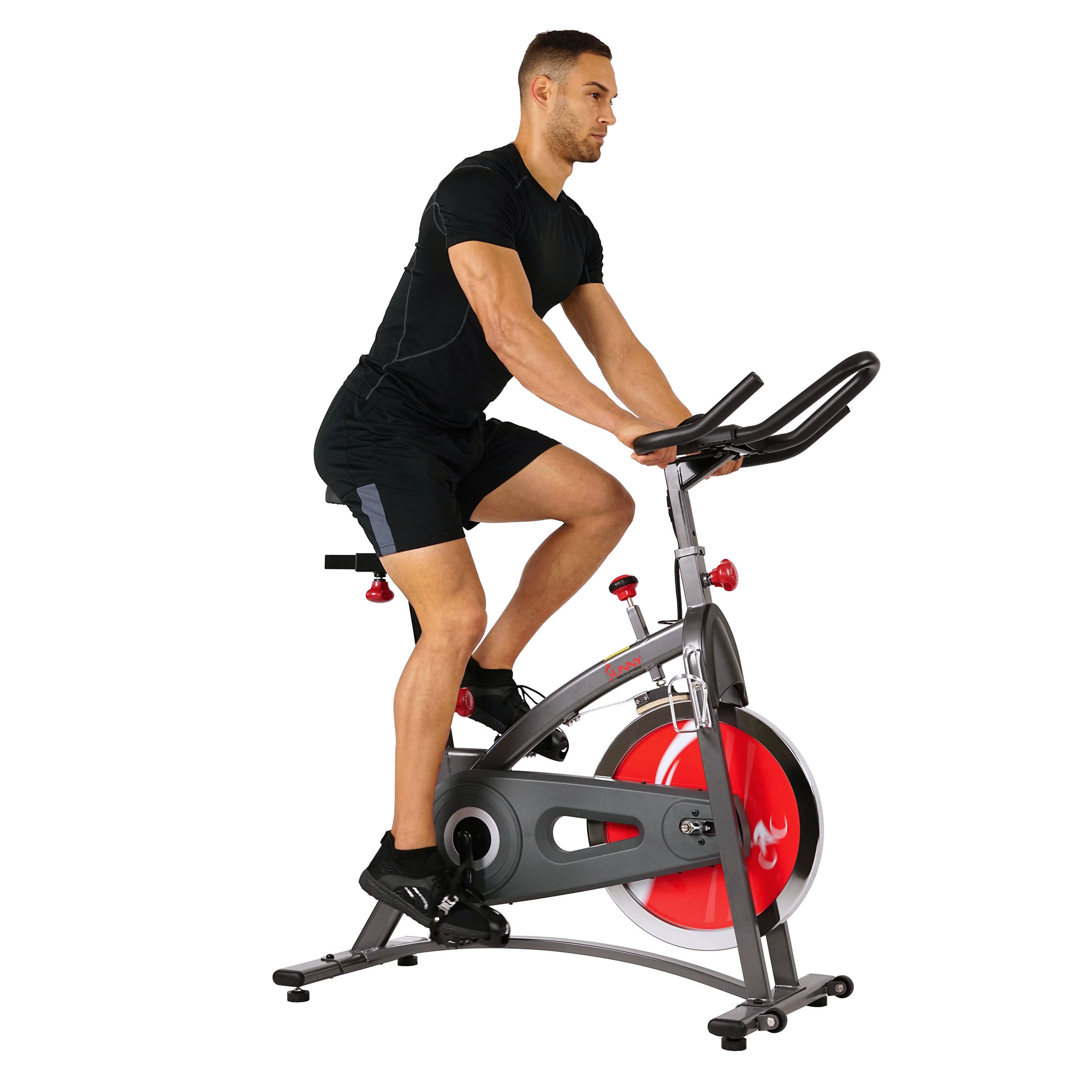 Sunny Health & Fitness SF-B1423 Belt Drive Indoor Cycling Bike Exercise Bike w/ LCD Monitor