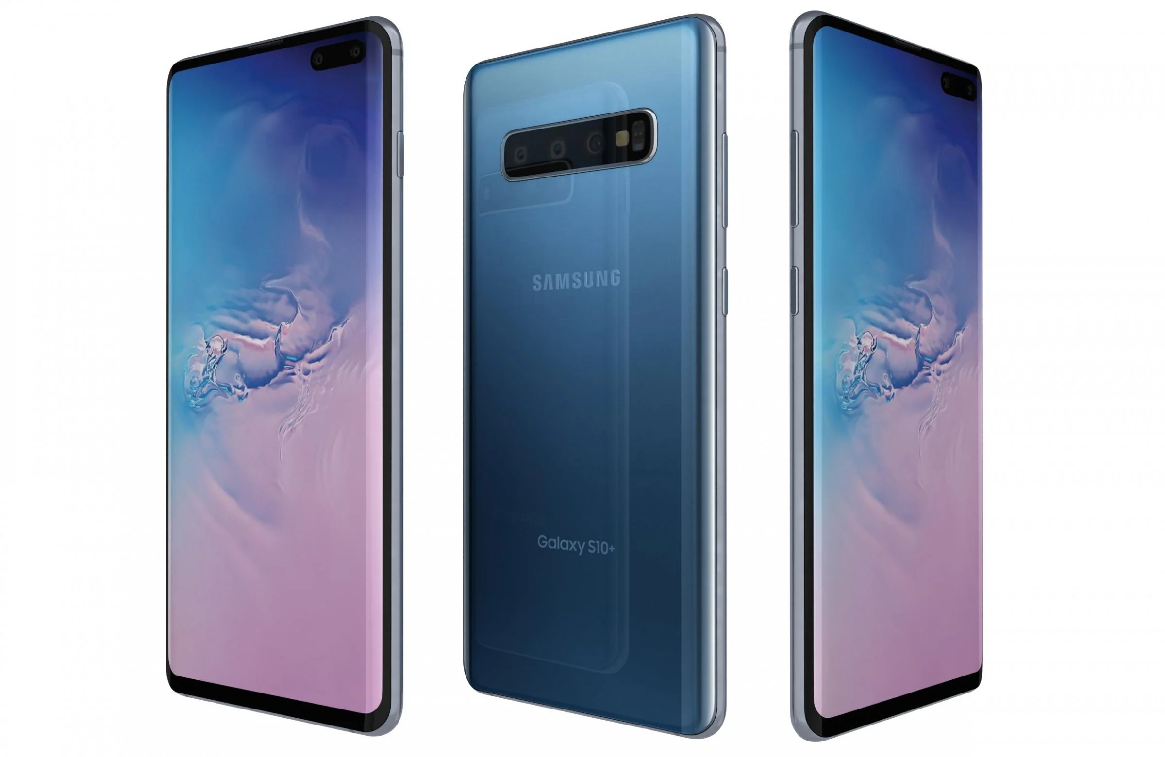 Pre-Owned Samsung Galaxy S10+ Pus G975U 128GB Prism Blue Fully Unlocked (LCD Shadow) (Refurbished: Good)