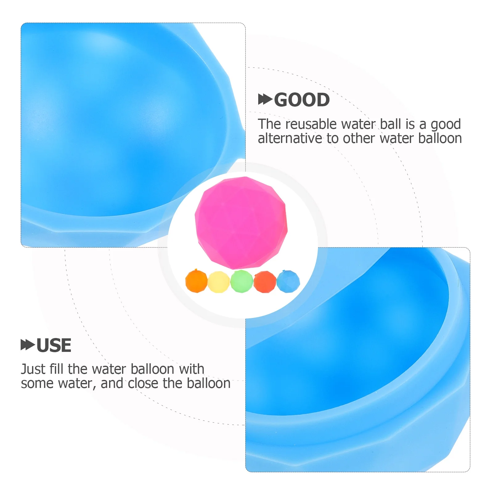 6 Pcs Outdoor Beach Pool Ball Children's Play Silicone Water Props Game Toys for Kids Balls Reusable