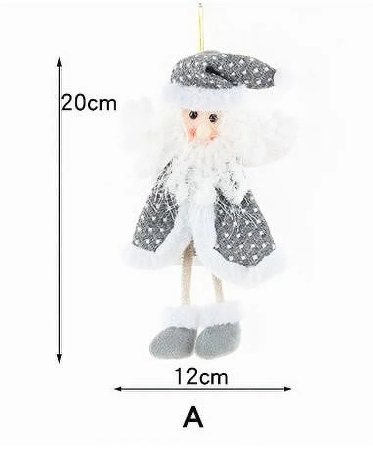 Black and Friday Christmas Trees Kuluzego Christmas White Windbreaker Doll Old Man Long Legs Hanging Decoration