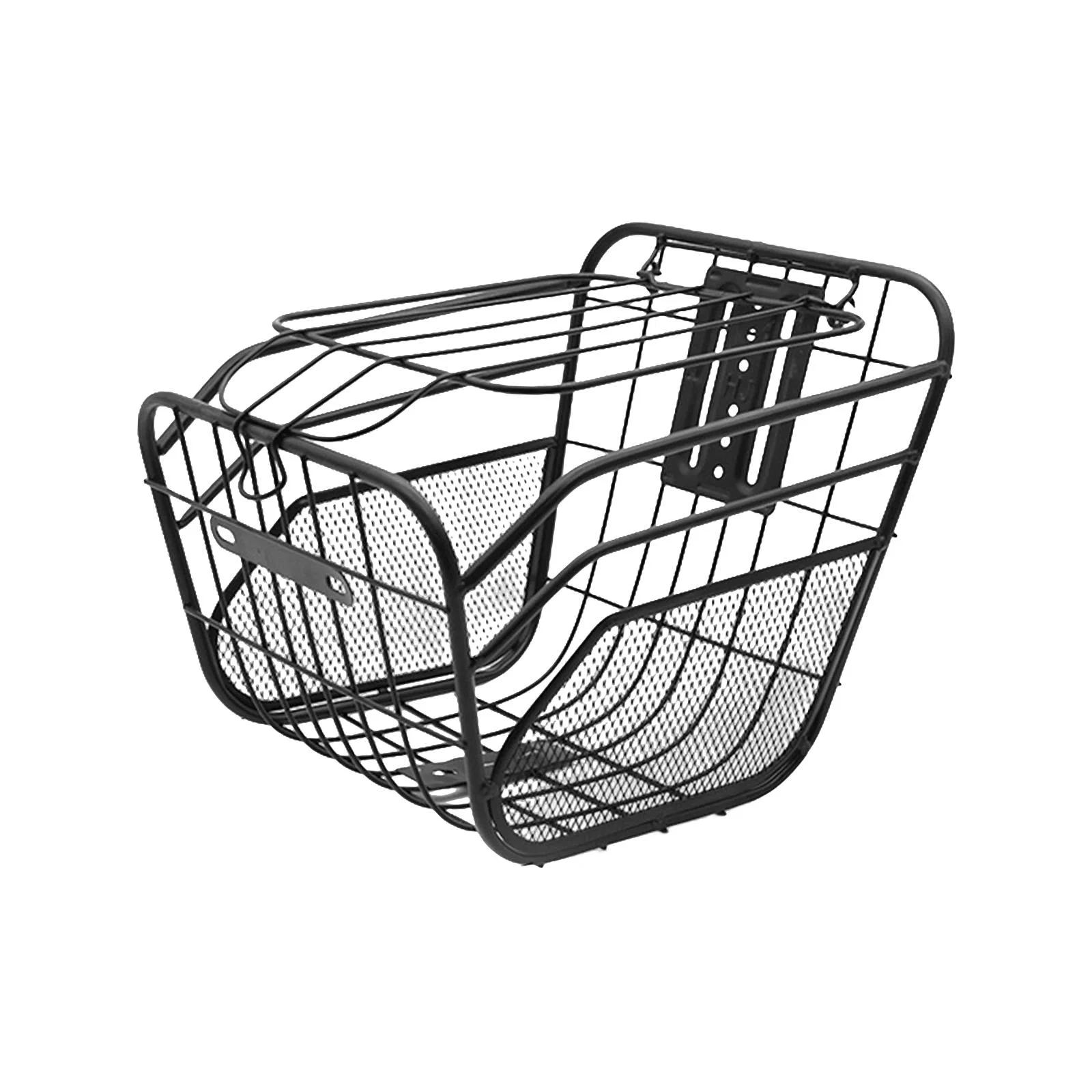 Multifunction Electric Bike Metal Basket Thicken Sundries Container Easy to Install Electric Bike Front Basket for Bike Riding