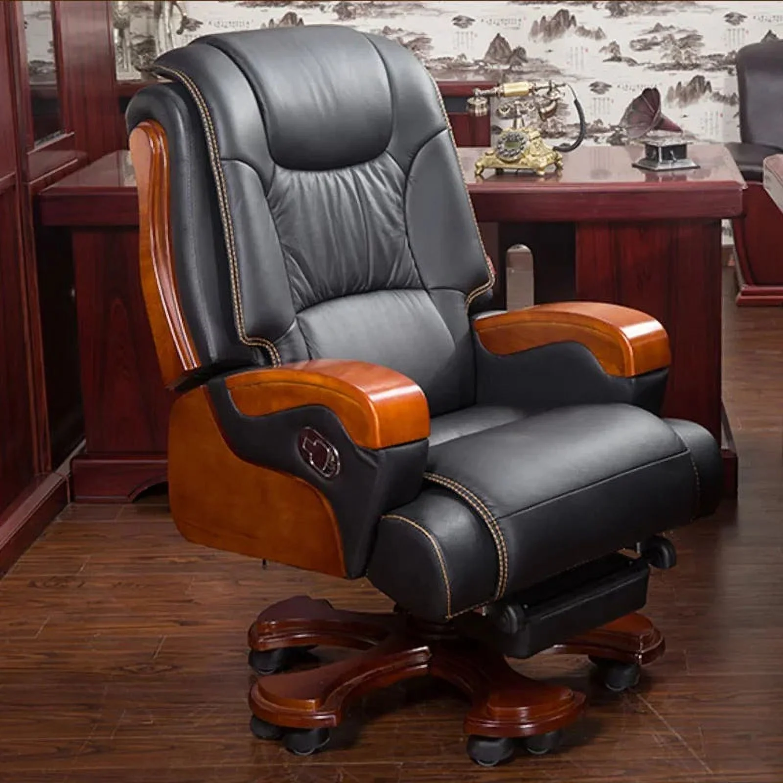 Luxury Office Chair Leather Recliner Ergonomic Computer Massage Meditation Mobile Relax Salon Sillas De Oficina Modern Furniture