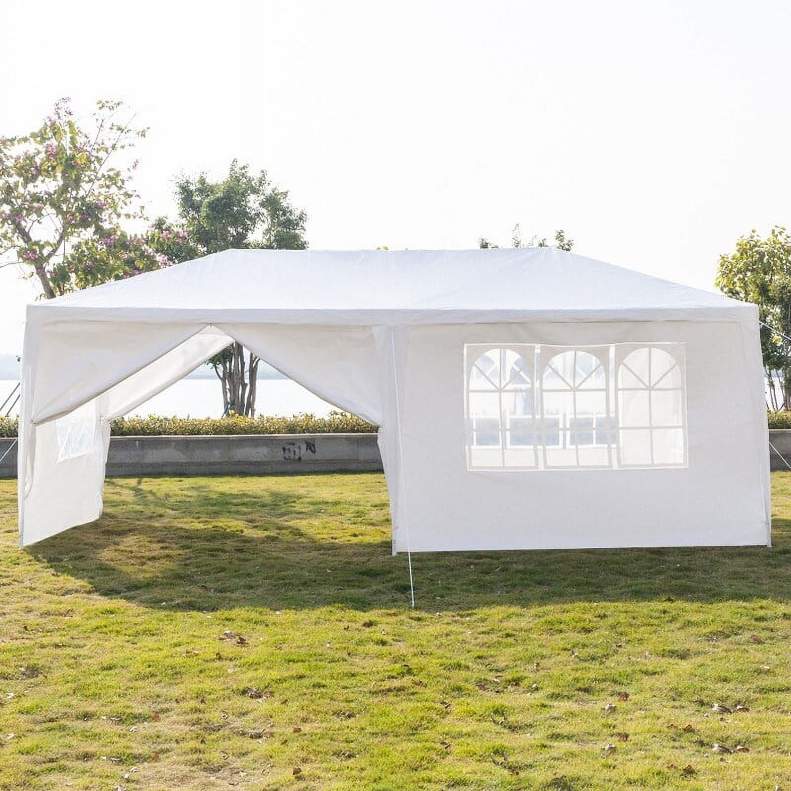 10 x 20 ft. Outdoor Wedding Party Tent with 6 Walls - 6 Walls