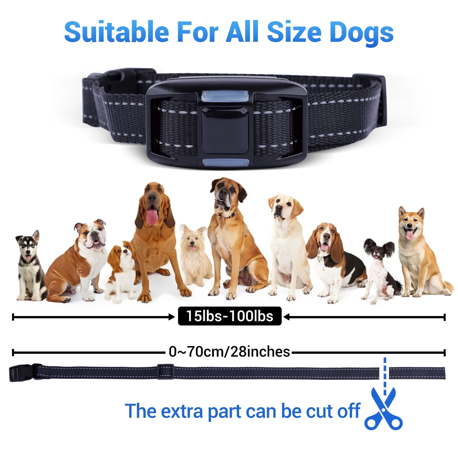 Dog Training Collar, Shock Collar for Dogs with Remote Rechargeable Waterproof, 3 Training Modes, Beep Vibration and Shock,3280Ft Remote Range, Dog Bark Collar for Small Medium Large Dogs