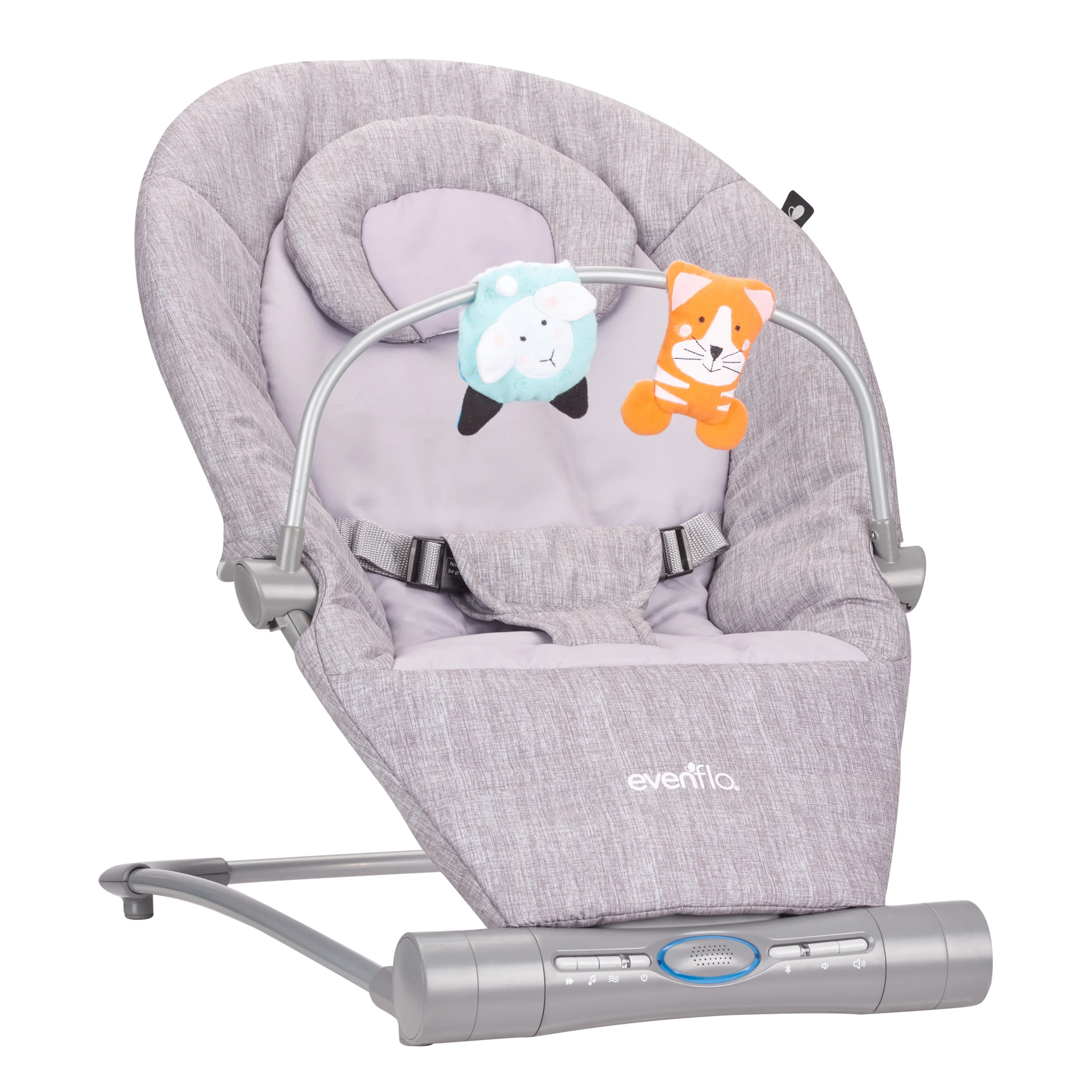 EVENFLO LYRIC MUSICAL BOUNCER, GREY MELANGE