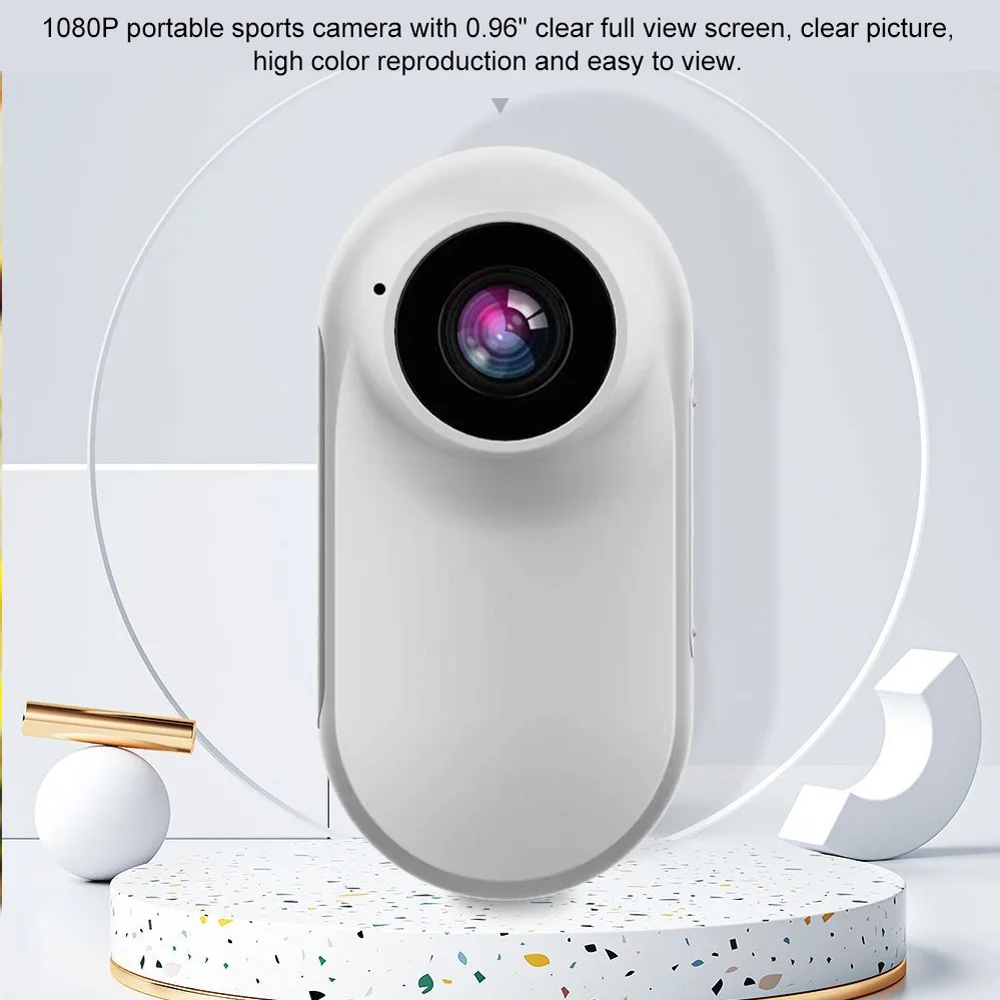Dcenta 1080P Sport Portable Action High Clear Recorder Waterproof with Screen Support PhotoVideoPlayback Loop Recording for Mountaineering Skiing Cycling Skydiving Outdoor Activities