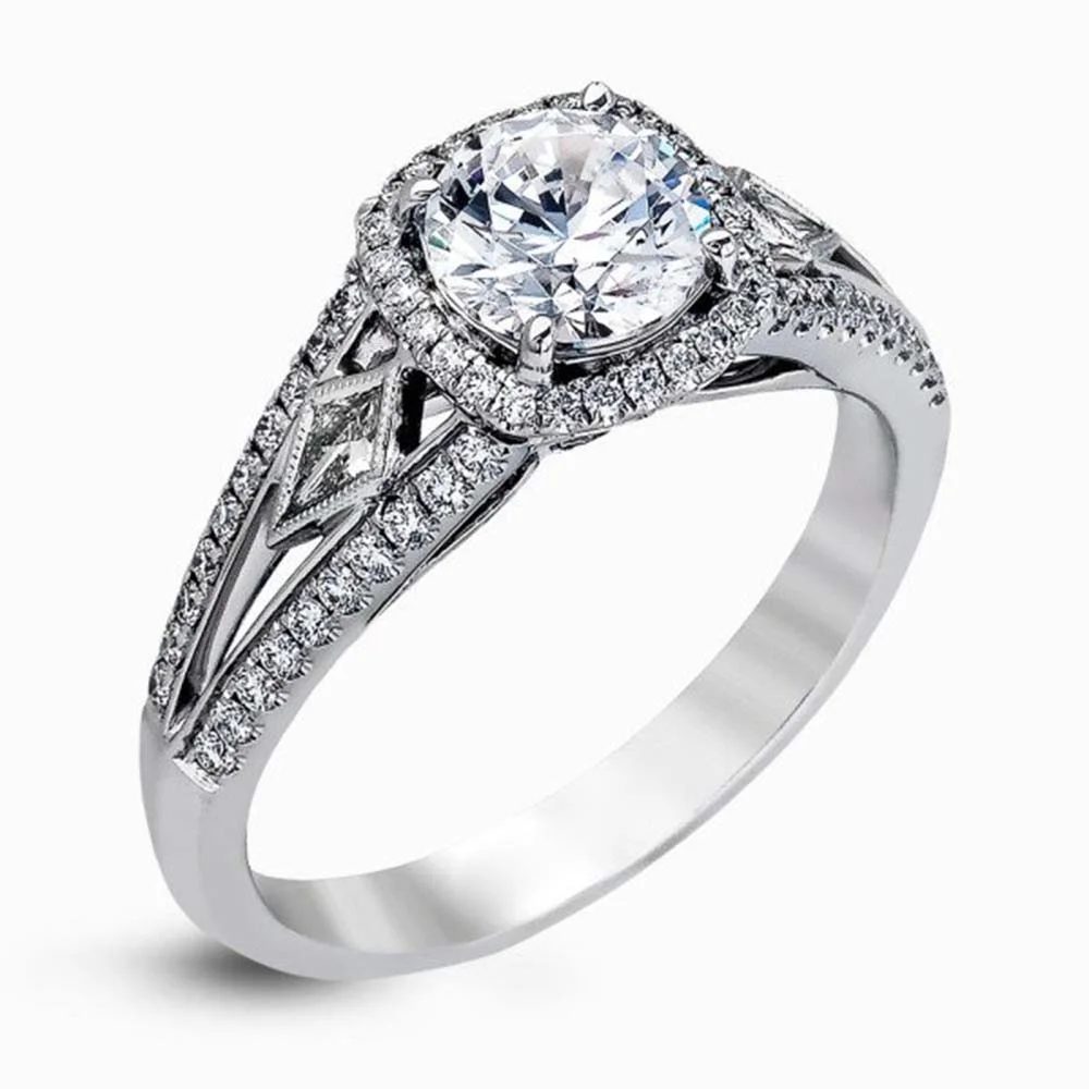 1.80 Ct IGI / GIA Certified Lab Grown Round Cut 14k White Gold Diamond Women All Sizes