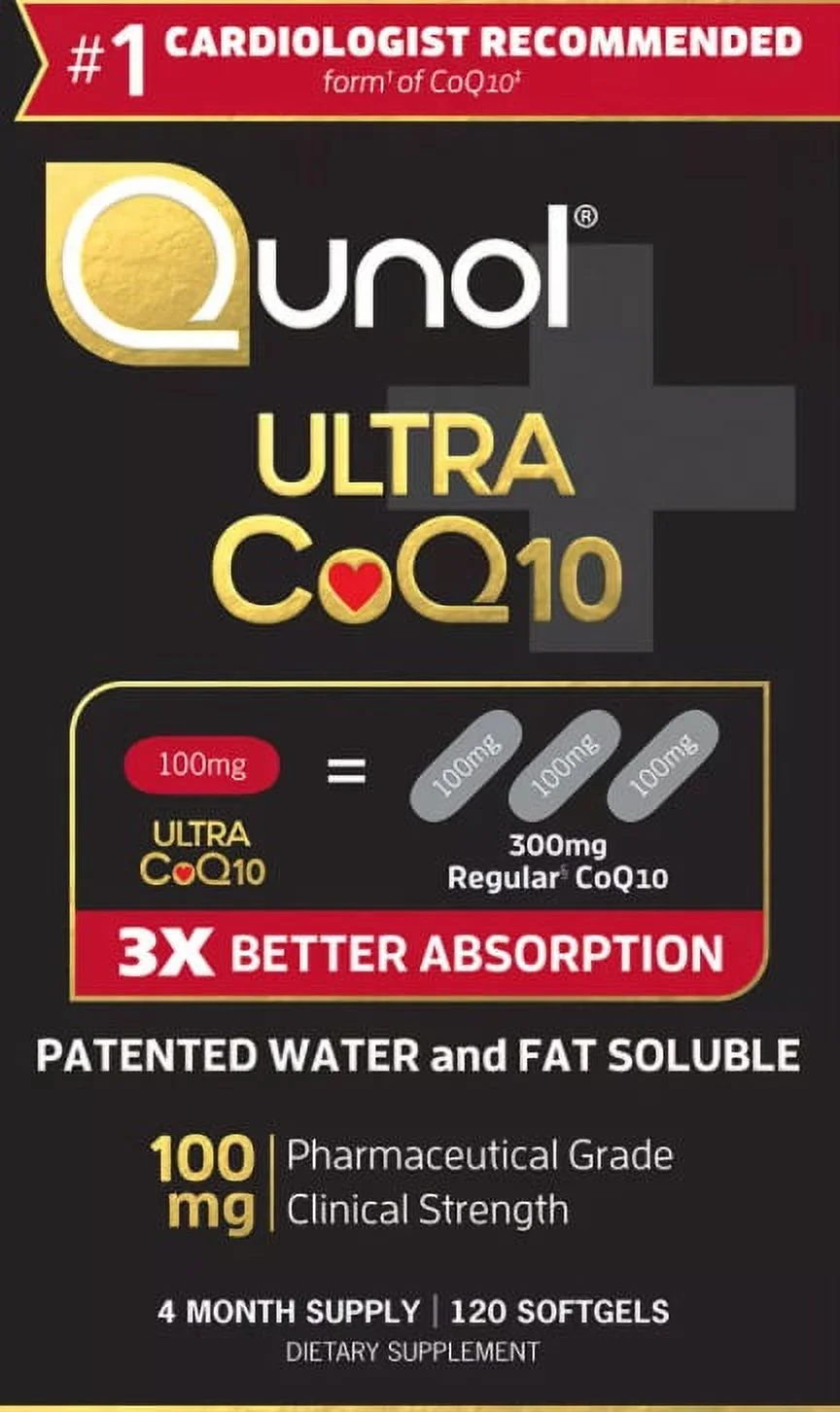 2 pack -Qunol Ultra CoQ10 100 mg Softgels, 120 Ct