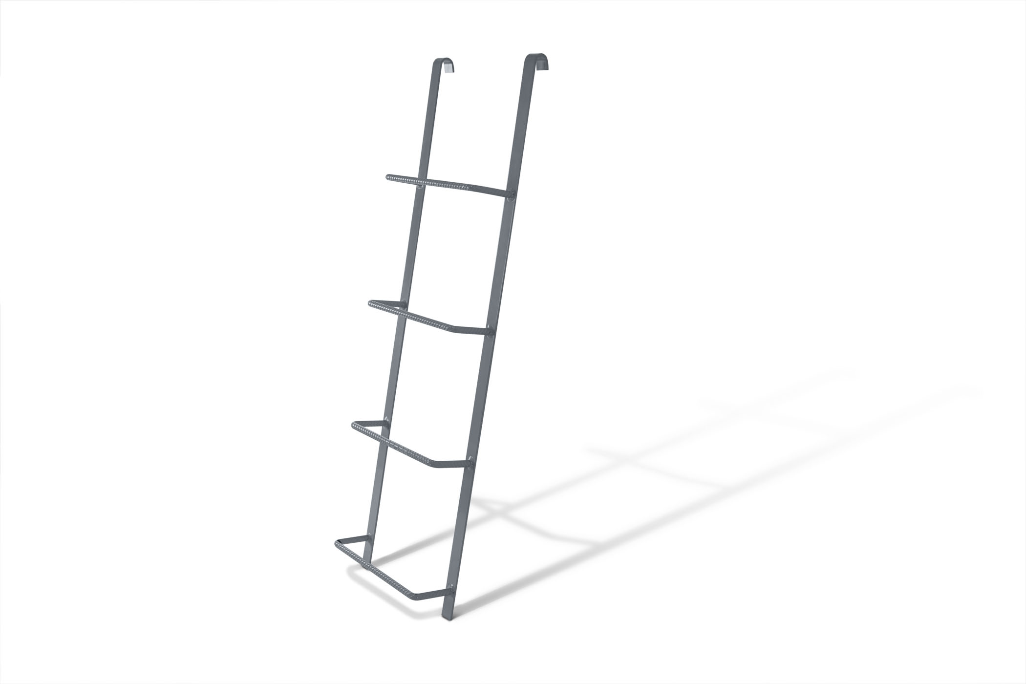 Window Well Supply 4-Rung Gray Egress Ladder