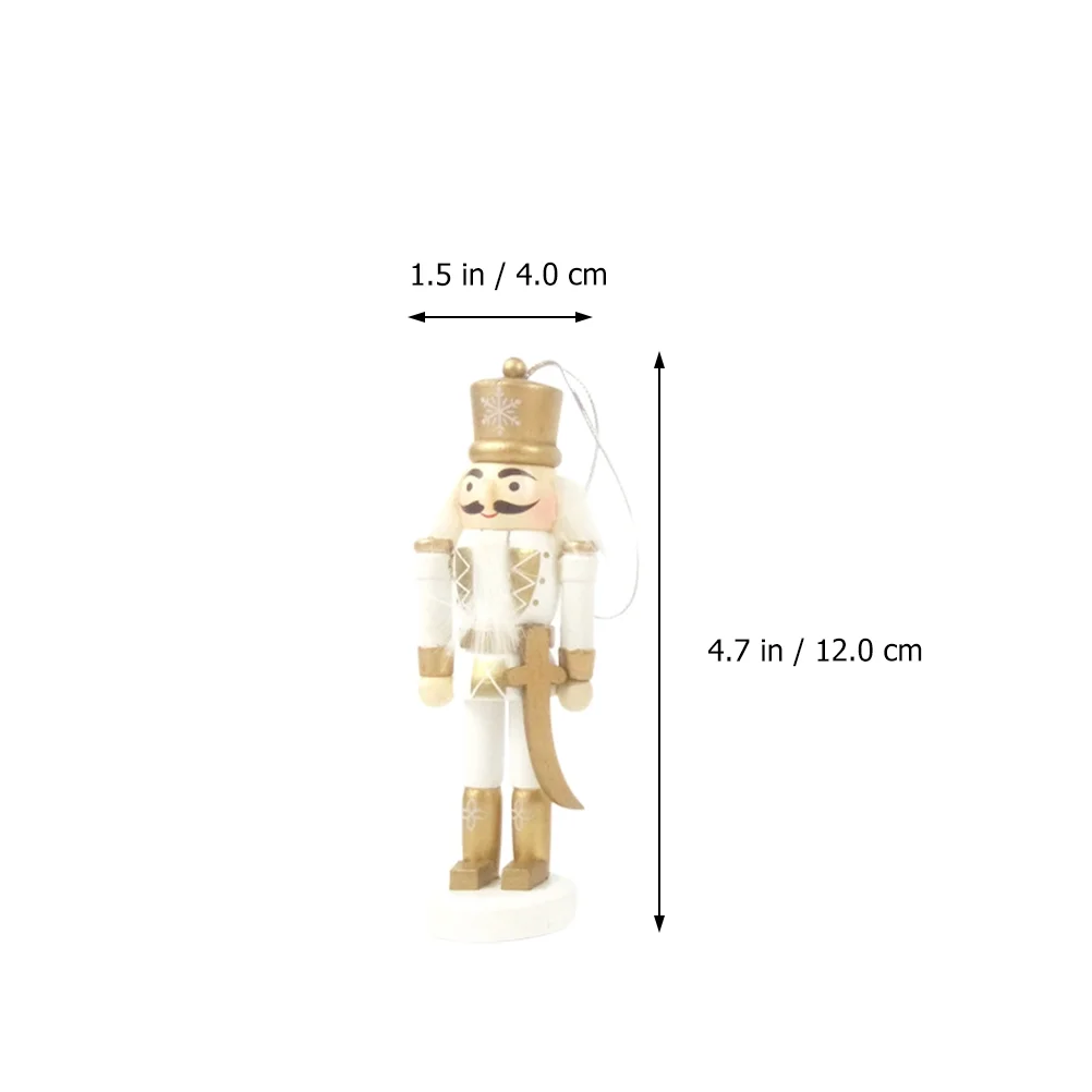 5pcs  Christmas Wooden Decor Christmas Nutcracker Doll Pendant Hanging Ornament