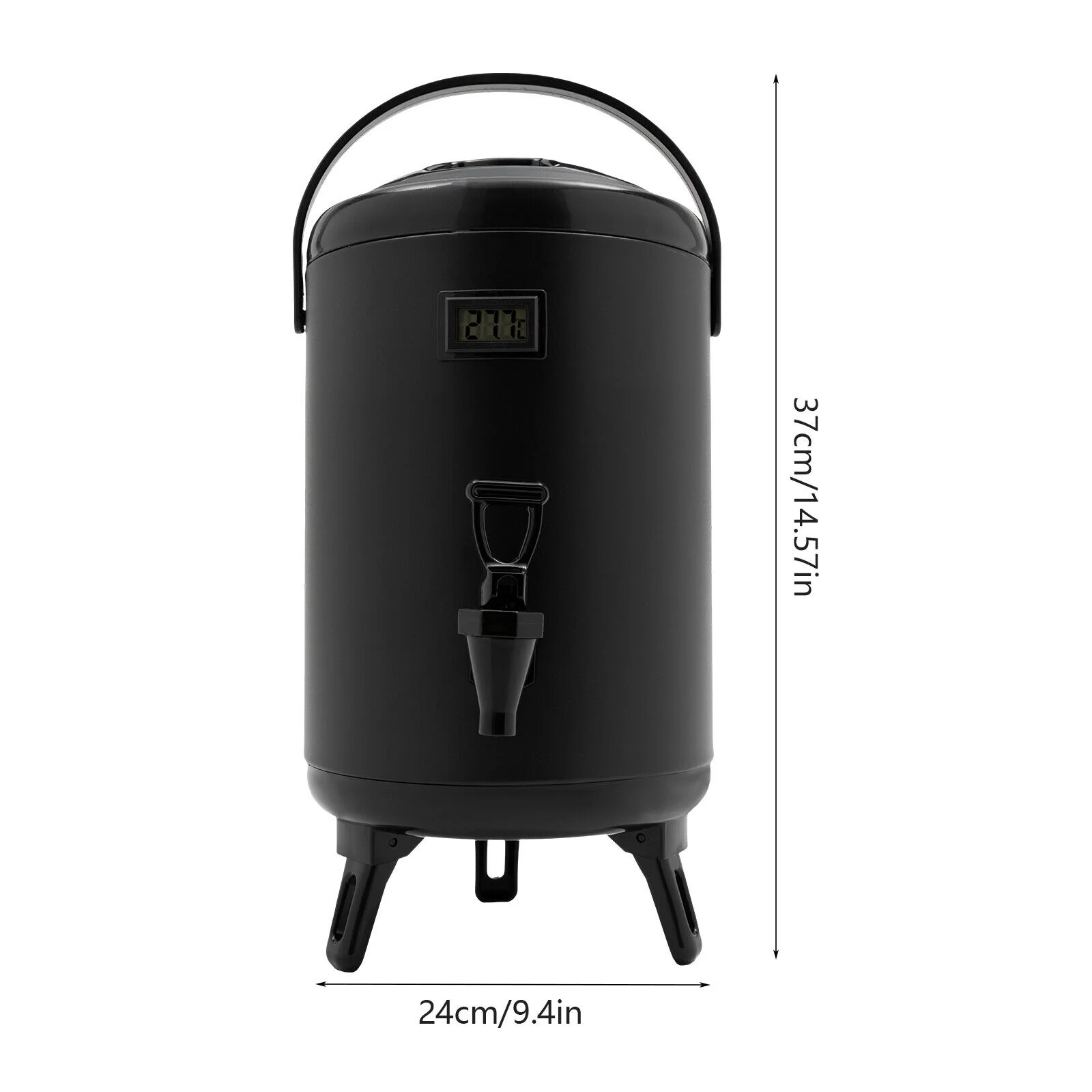 Hot and Cold Beverage Dispenser, 8L/2.11Gal Drink Dispenser with Spigot & Thermometer