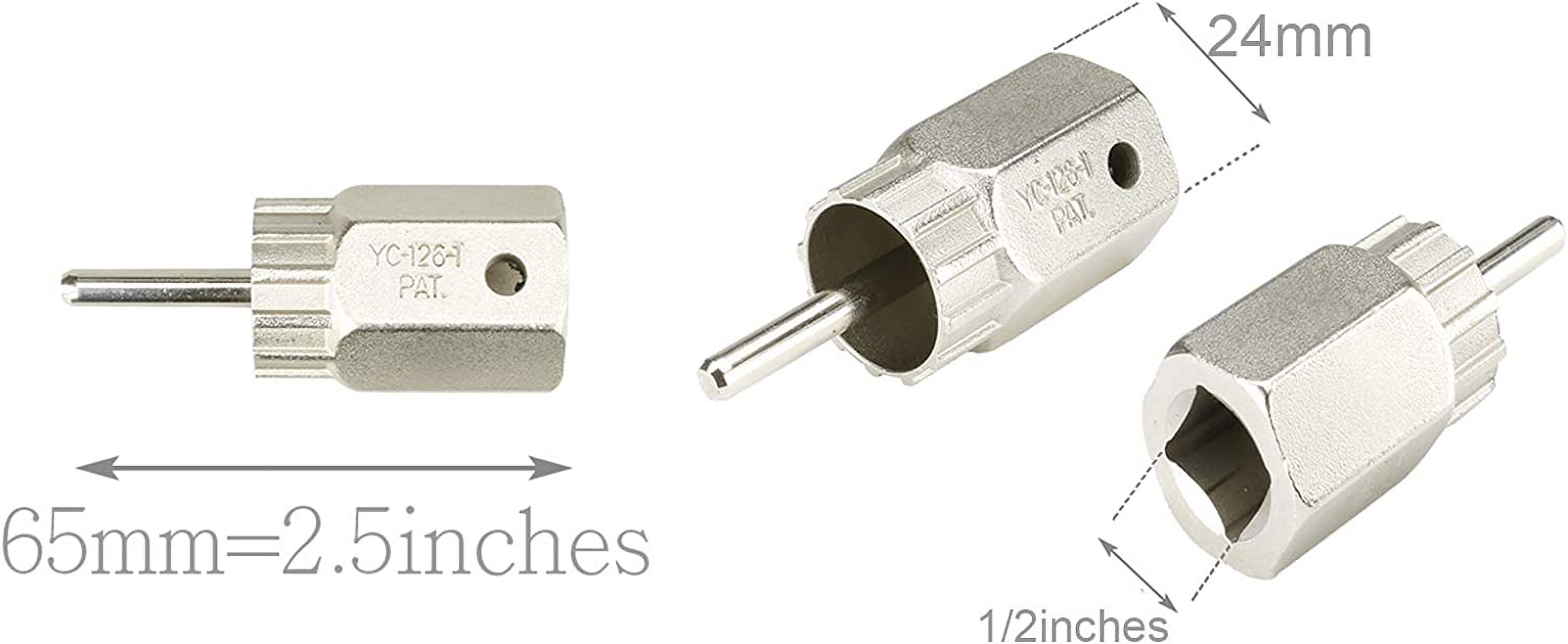 BIKEHAND Bike Bicycle Compatible with Shimano HG & Sram Gear Cassette Install Removal Tool - Lockring Tool - Mountain, MTB or Road Bike Sprocket or Freewheel