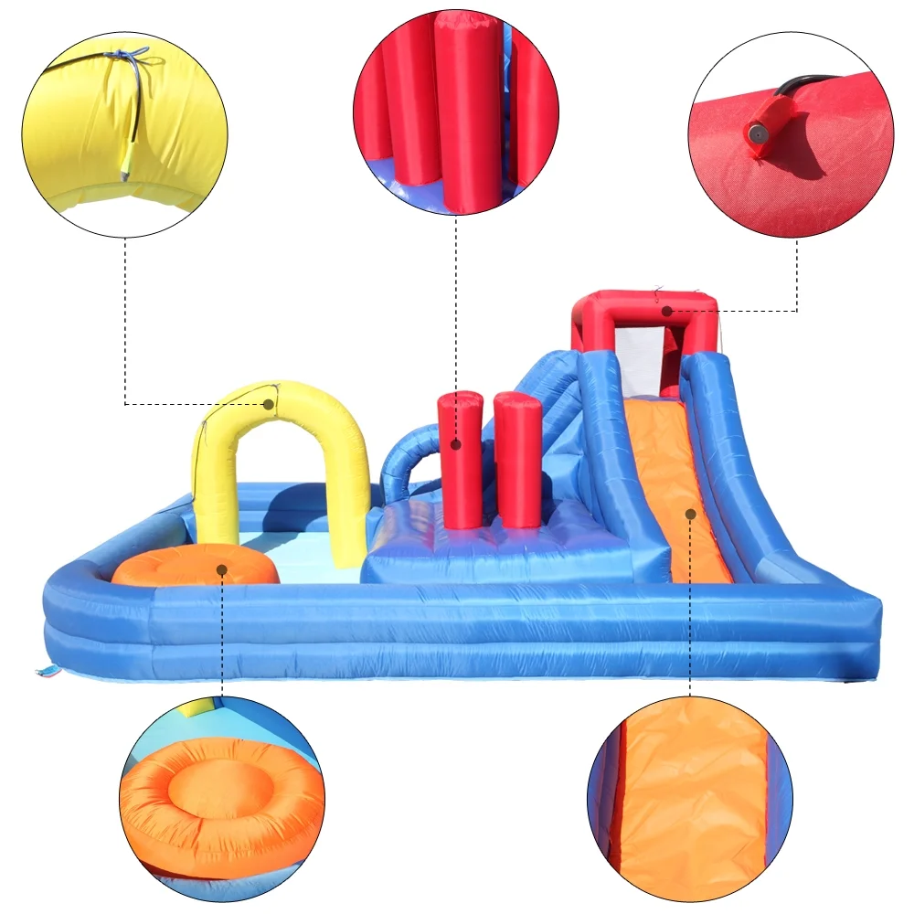 Giant Slide Bounce House Commercial Inflatable Bouncer, Outdoor Backyard Toy for Boys Girls Ages 3 to 8 Year Old