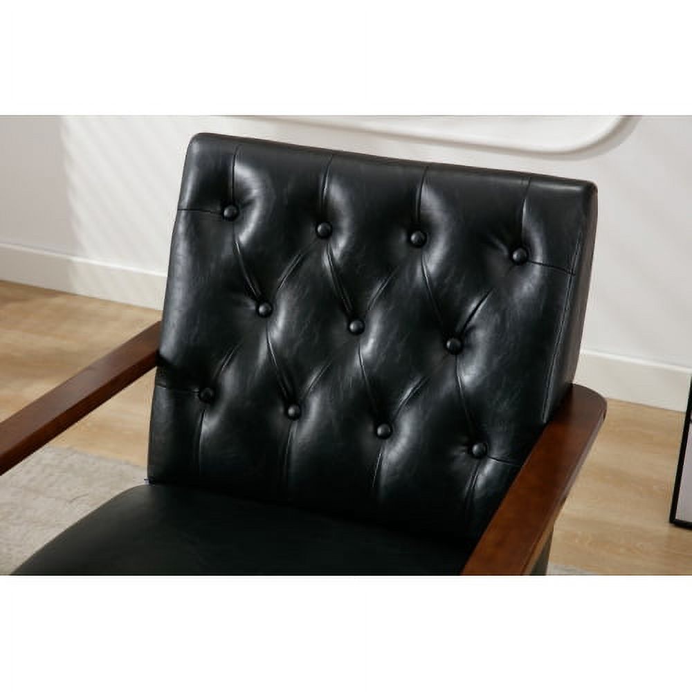 Mid Century Modern Accent Chairs, Wood Frame Reading Armchair, Lounge Chair for Living Room